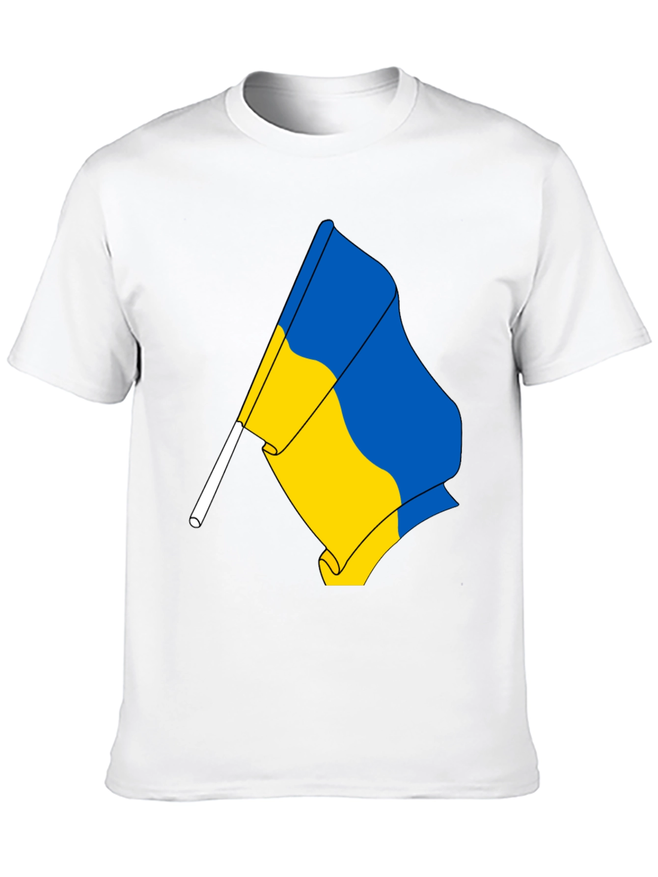 Ukraine Flag Graphic T-Shirt - Black