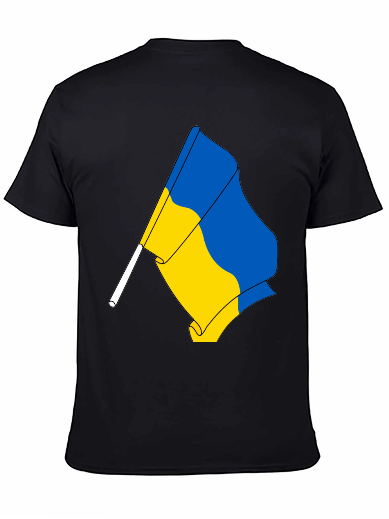 Ukraine Flag Graphic T-Shirt - Black