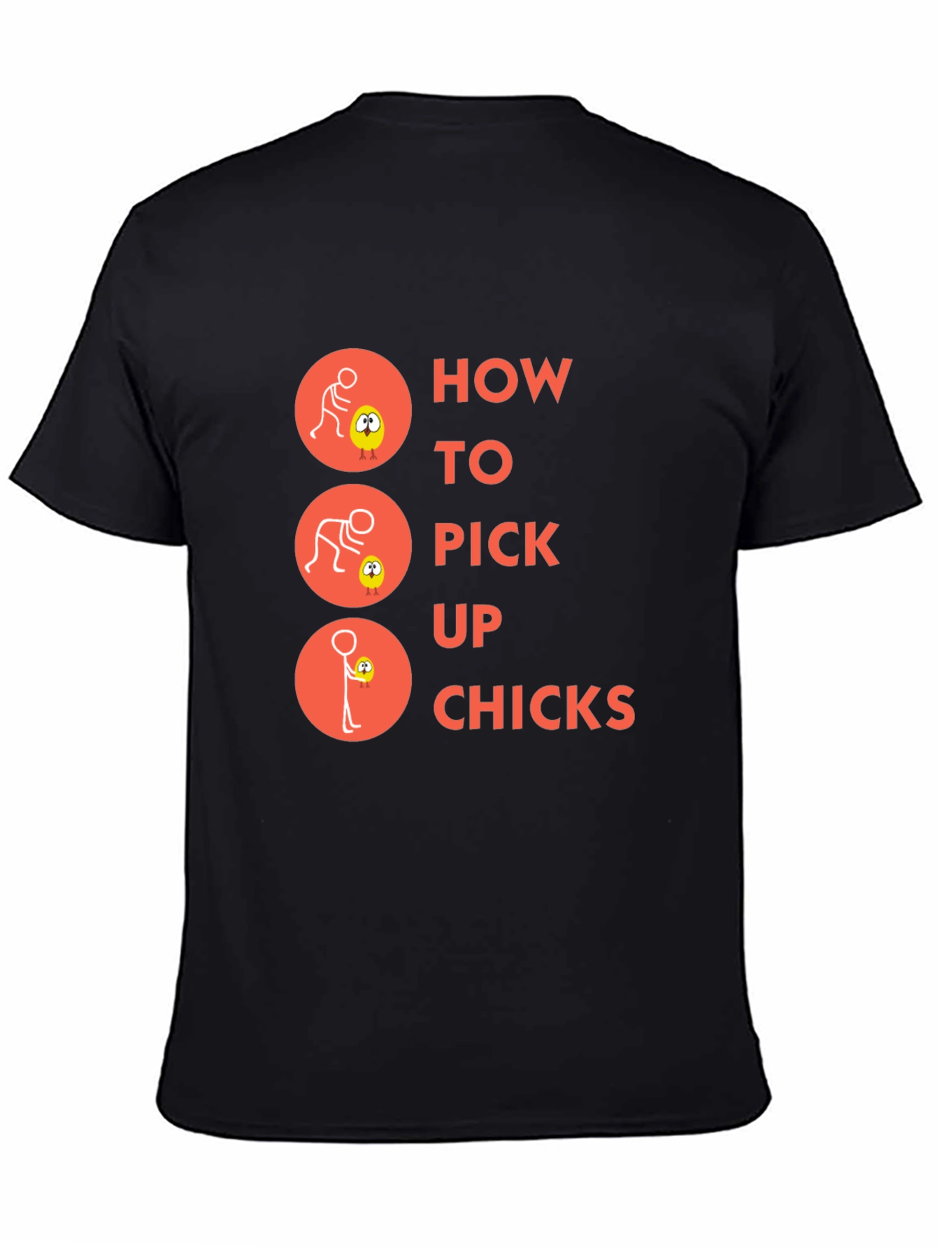 Humorous How to Pick Up Chicks Graphic T-Shirt