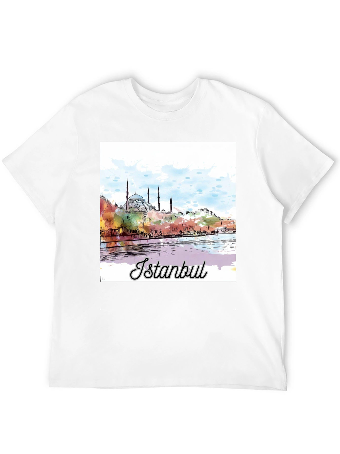 Istanbul Watercolor Graphic T-Shirt