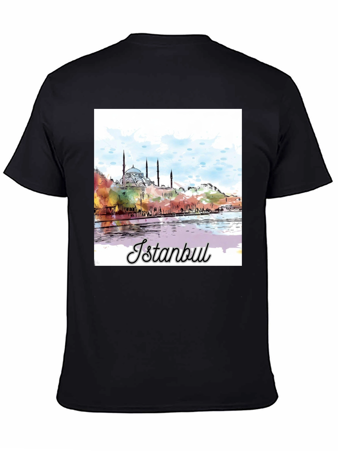 Istanbul Watercolor Graphic T-Shirt