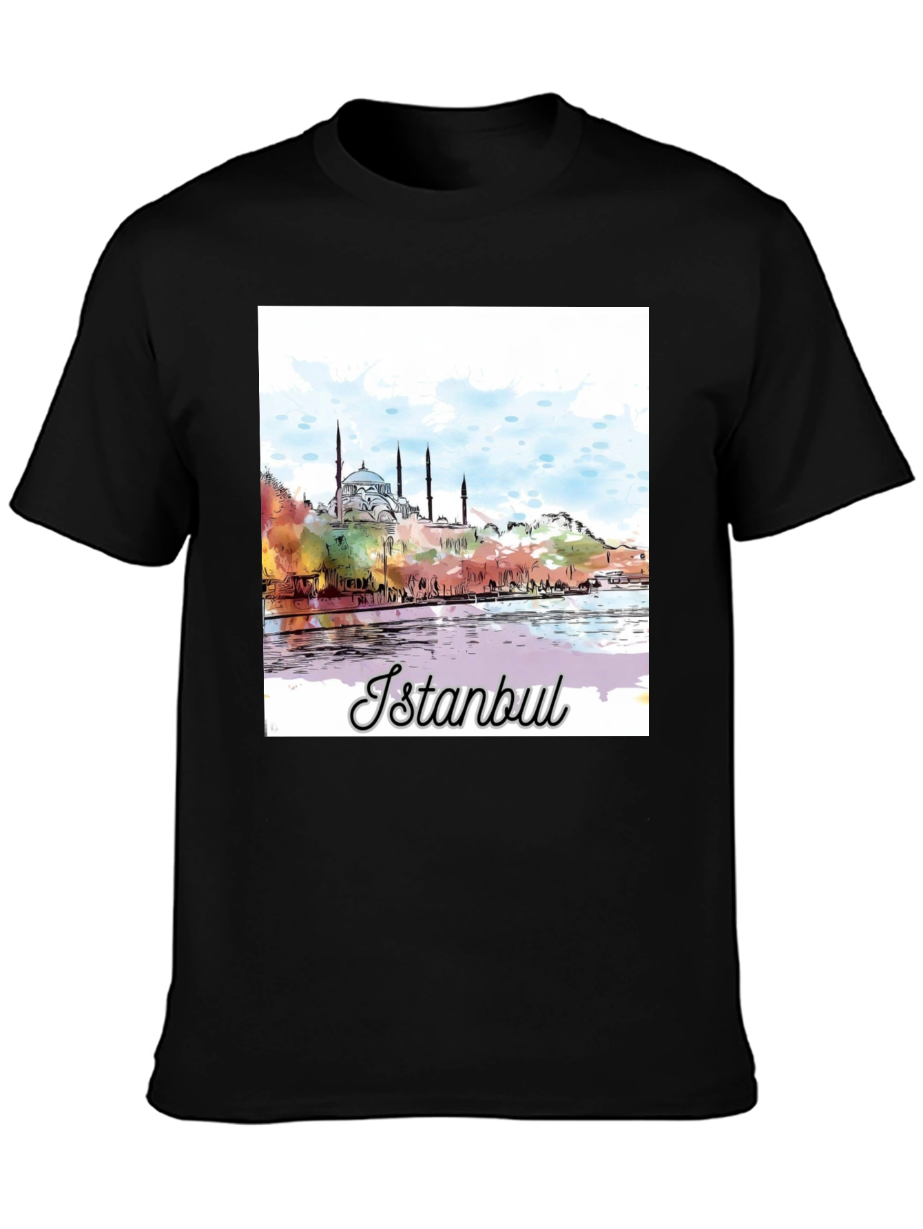 Istanbul Watercolor Graphic T-Shirt