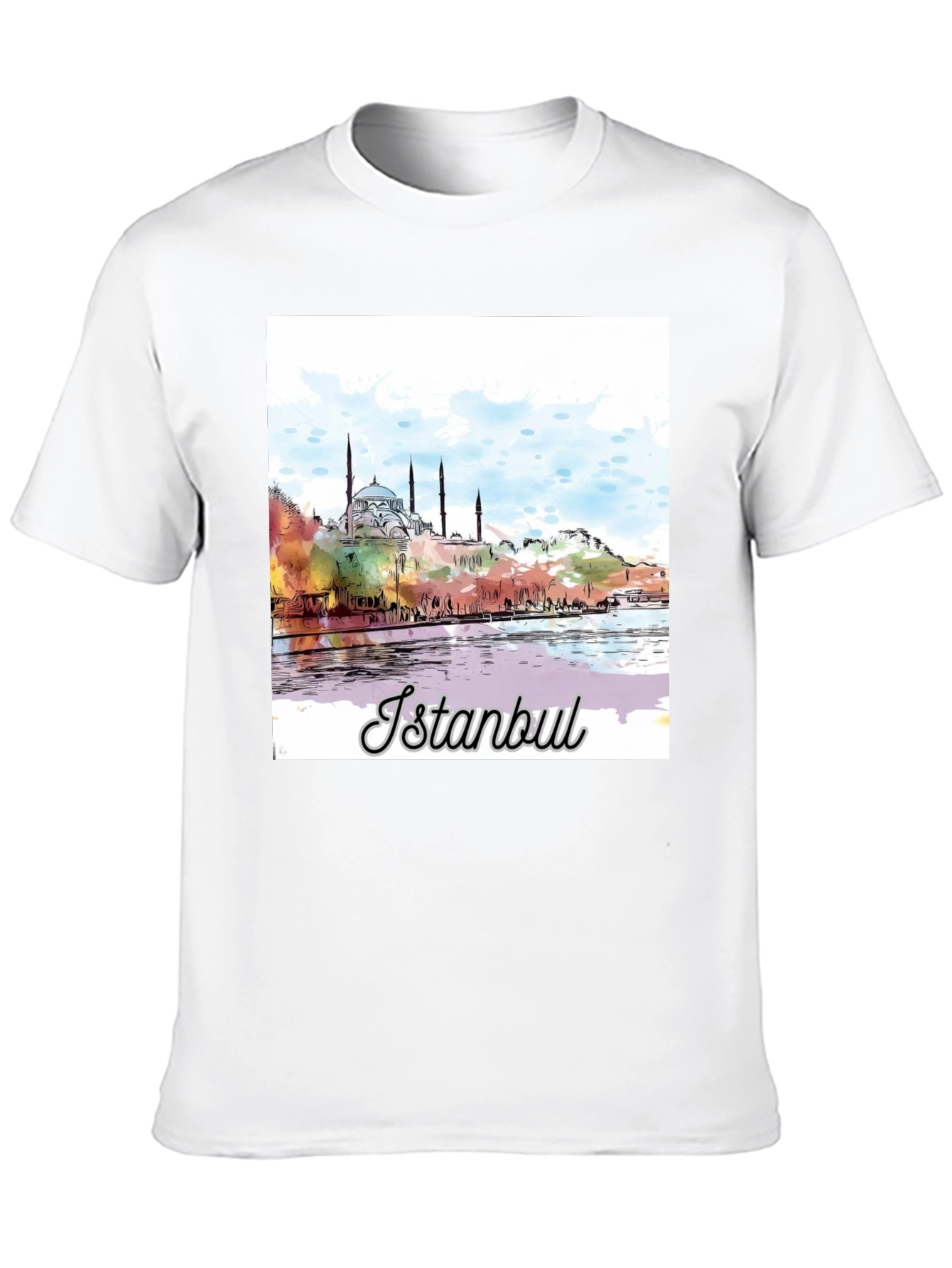 Istanbul Watercolor Graphic T-Shirt
