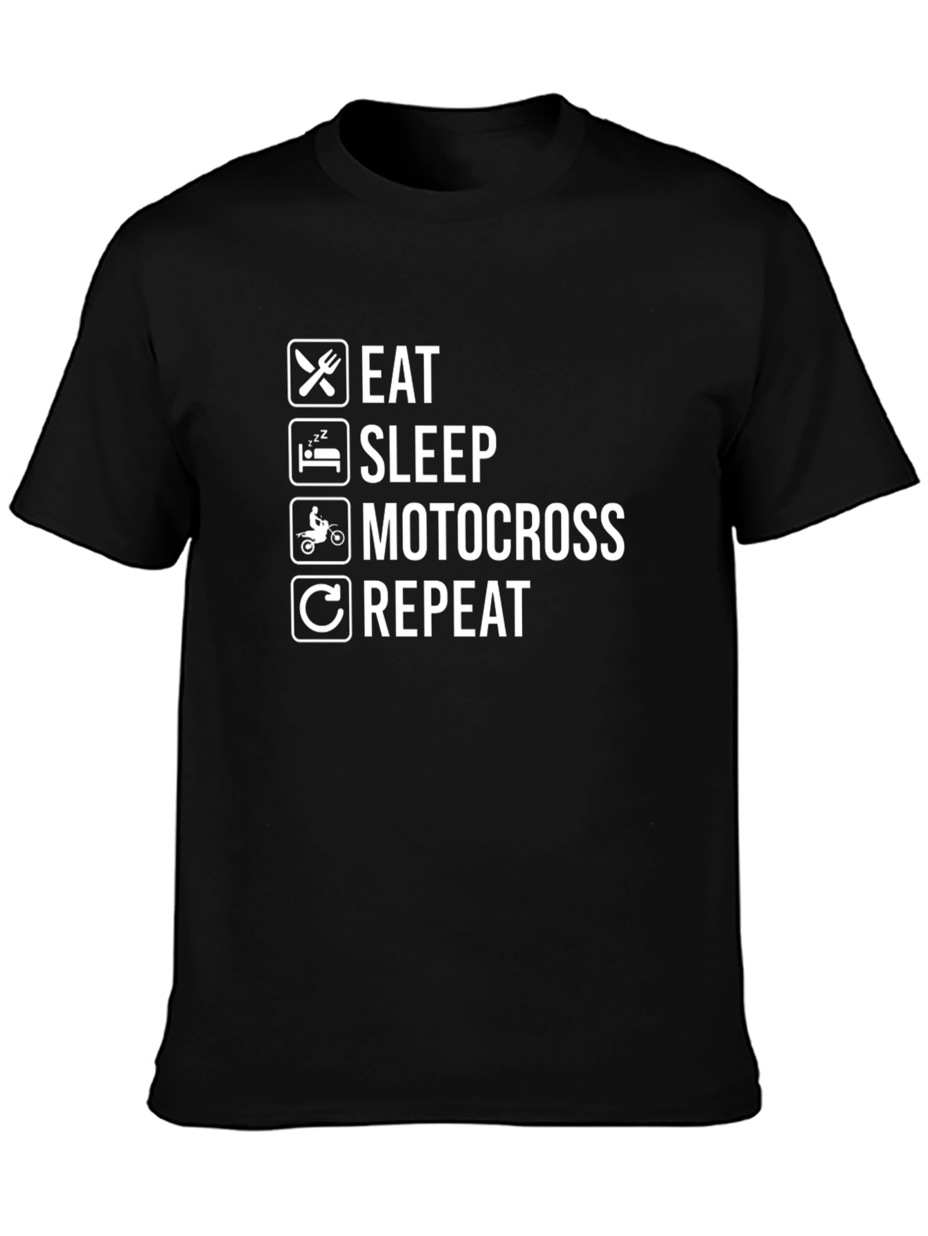 Eat Sleep Motocross Repeat Graphic Tee