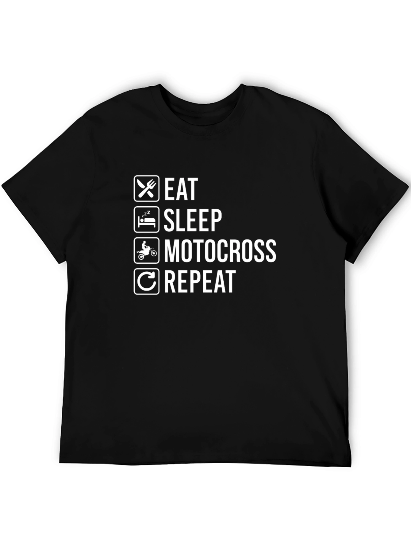 Eat Sleep Motocross Repeat Graphic Tee
