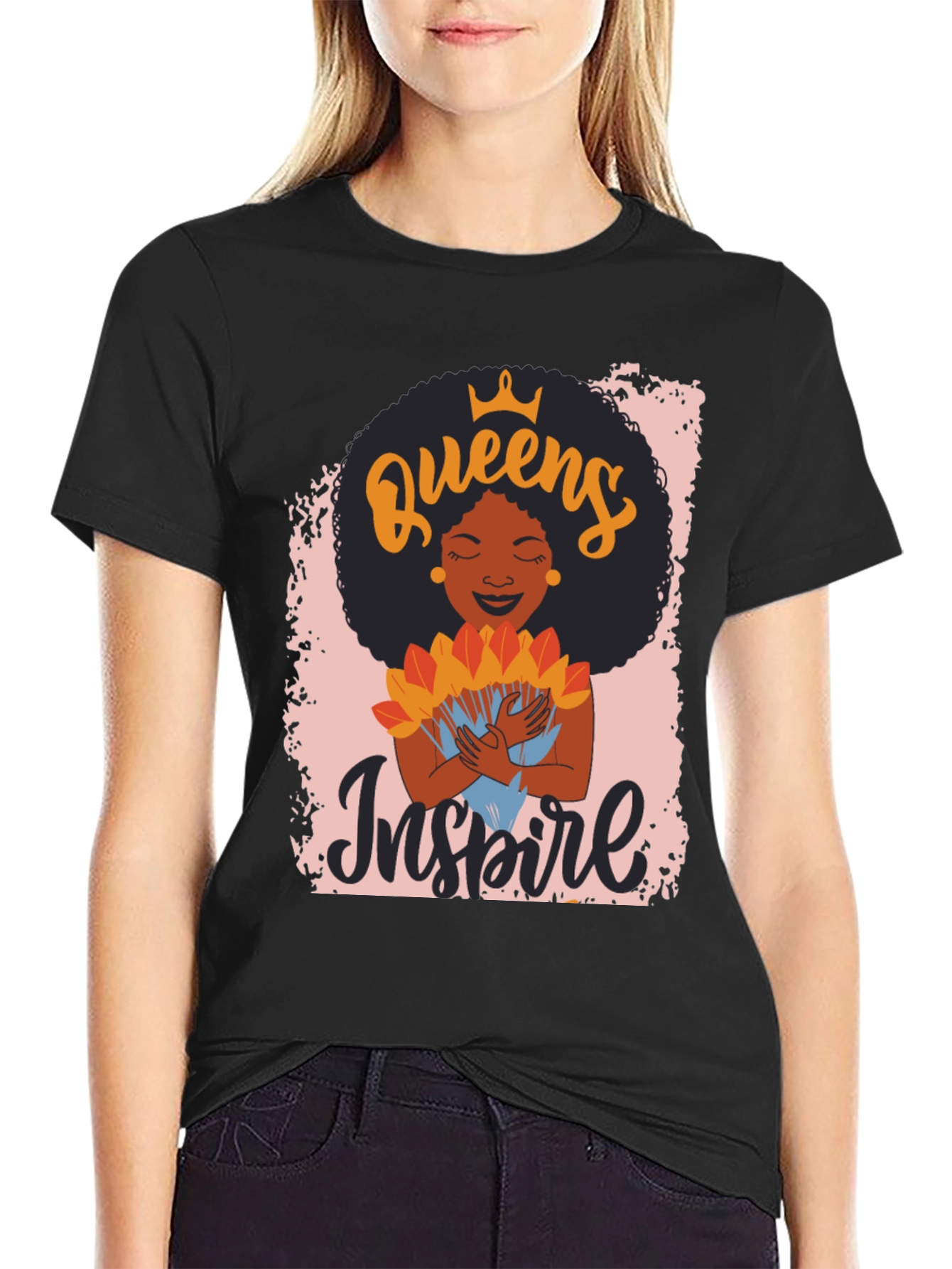 Queens Inspire Black T-Shirt
