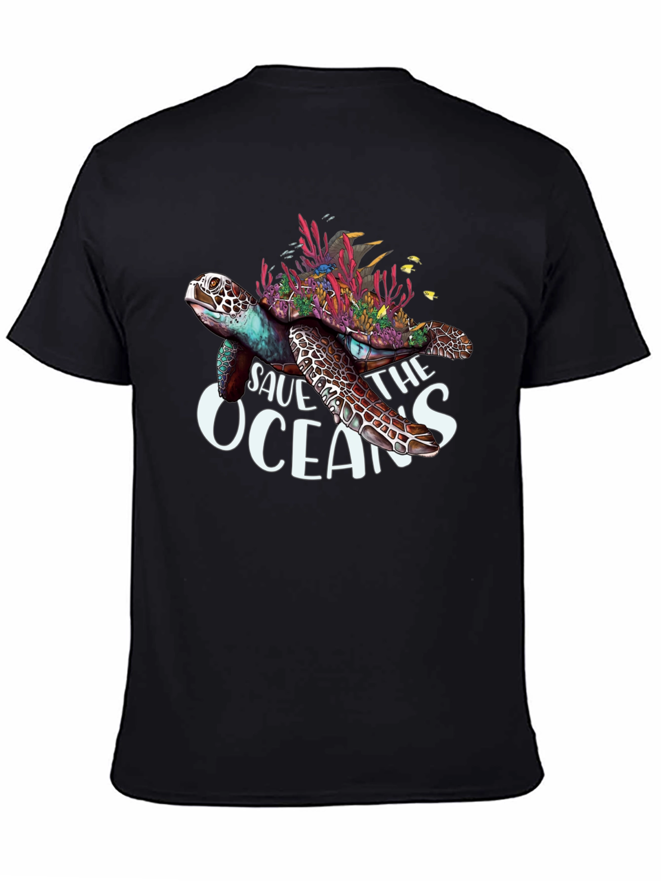 Save the Oceans Turtle Graphic T-Shirt