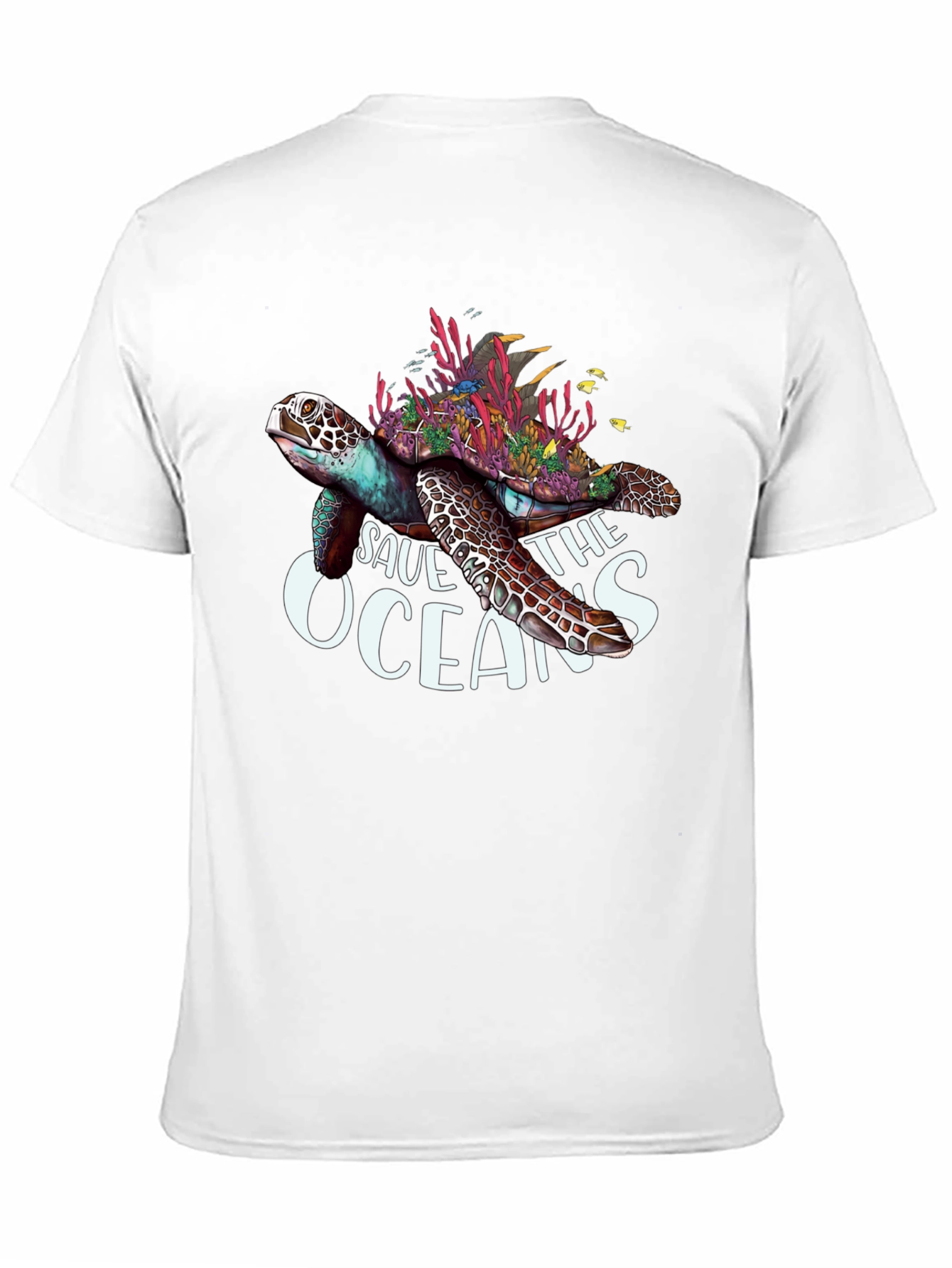 Save the Oceans Turtle Graphic T-Shirt