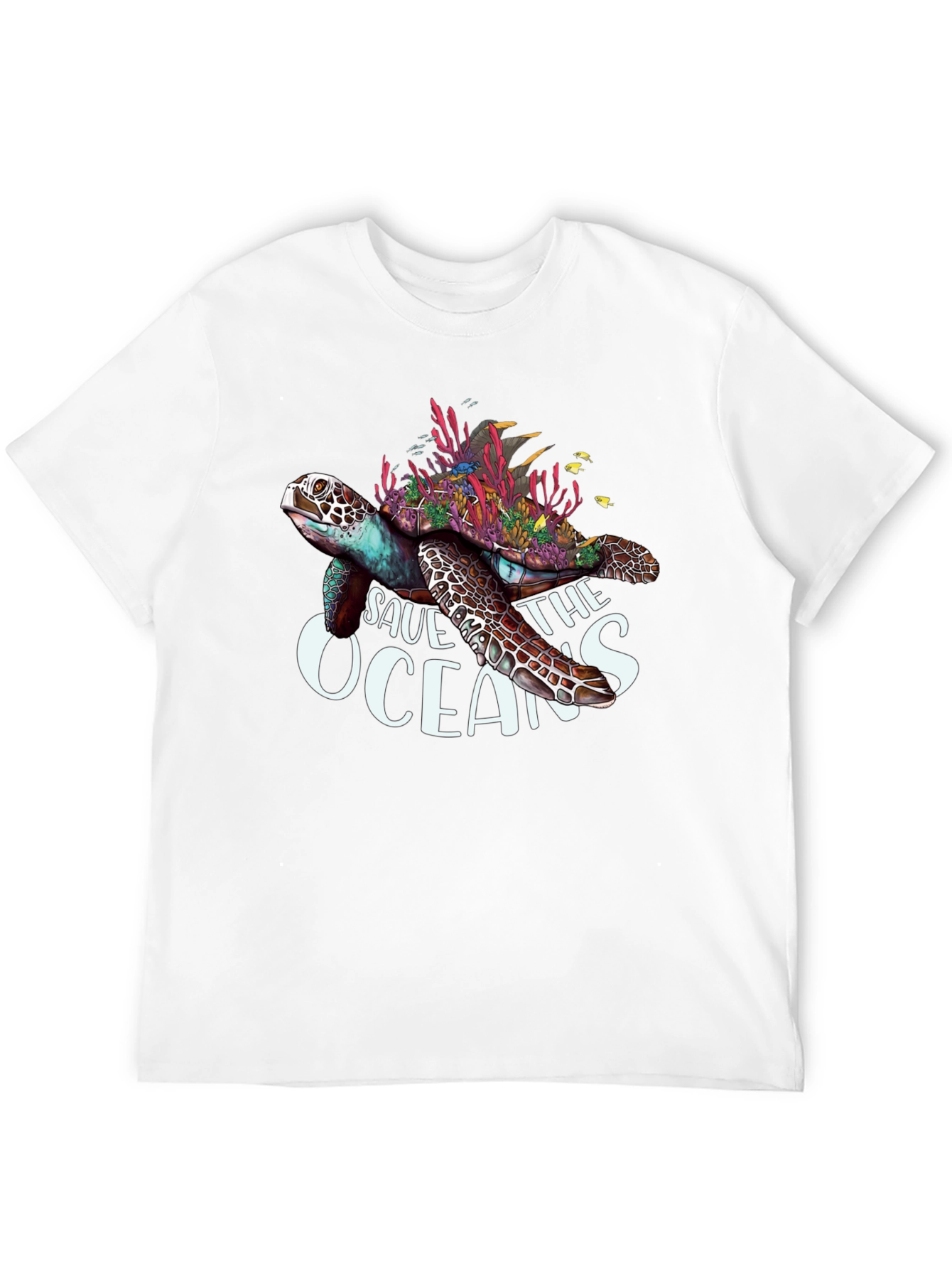 Save the Oceans Turtle Graphic T-Shirt