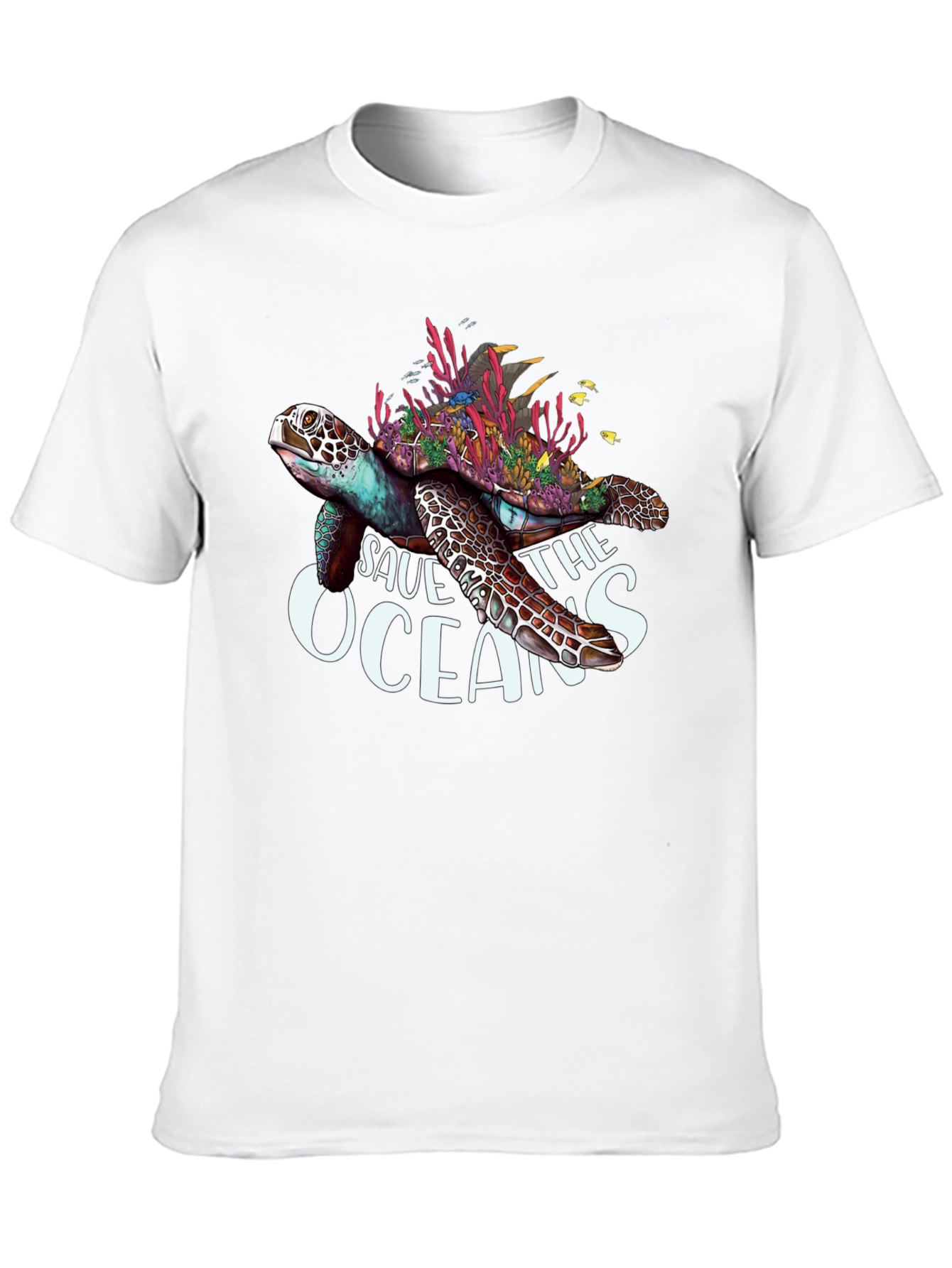 Save the Oceans Turtle Graphic T-Shirt