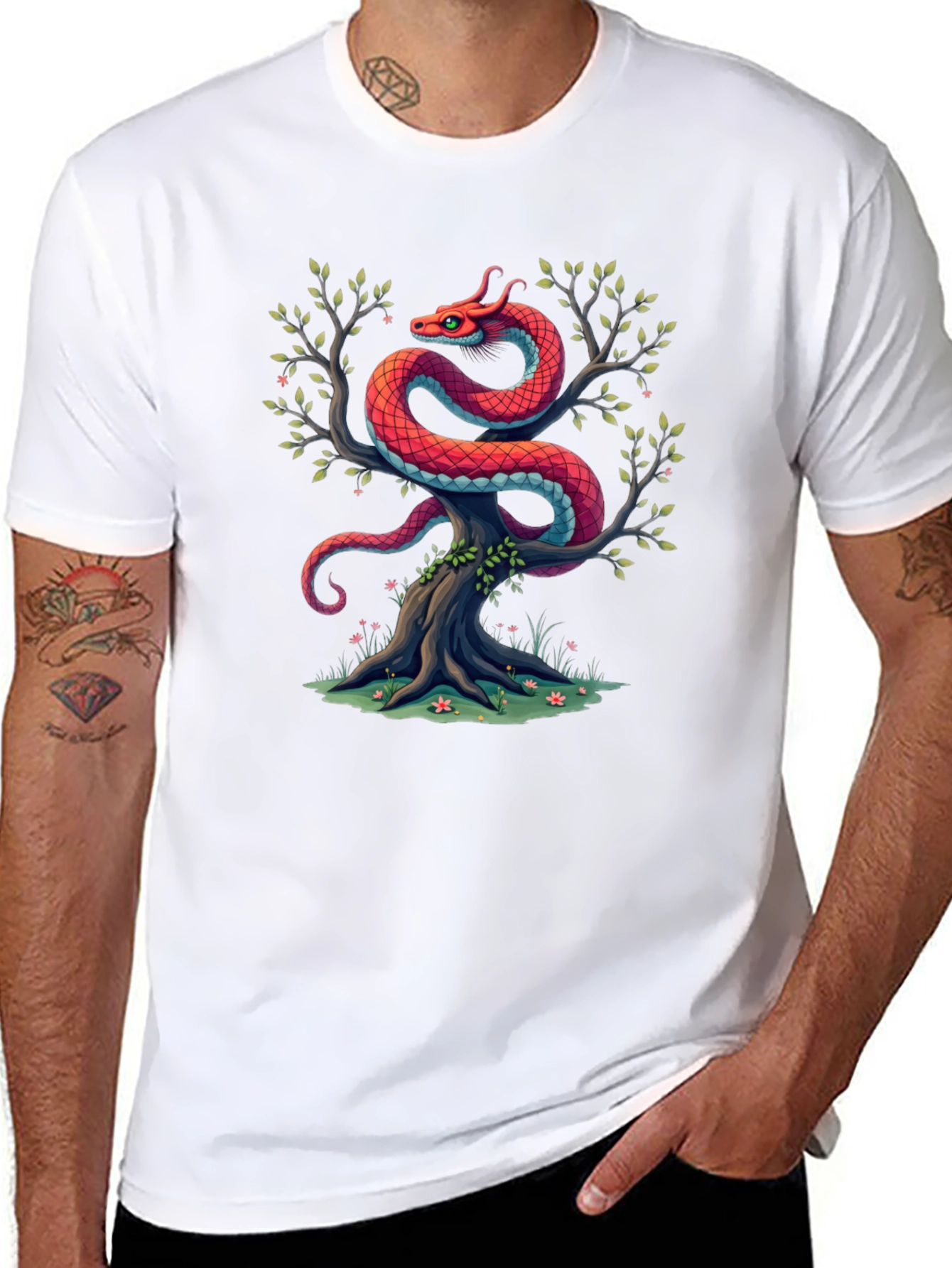 Dragon Tree Graphic Tee - Black