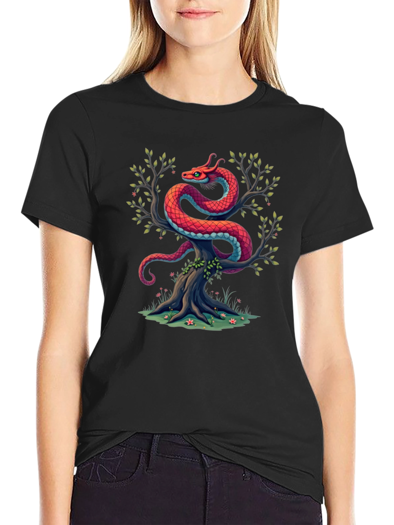 Dragon Tree Graphic Tee - Black