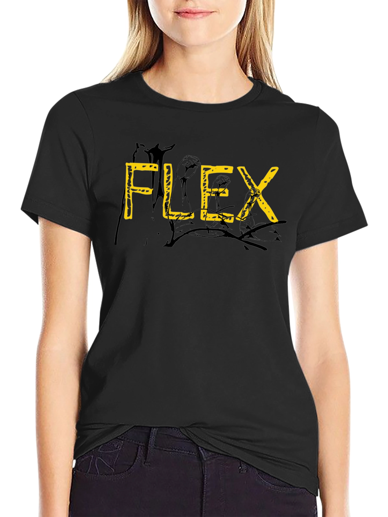 FLEX Graphic Black T-Shirt