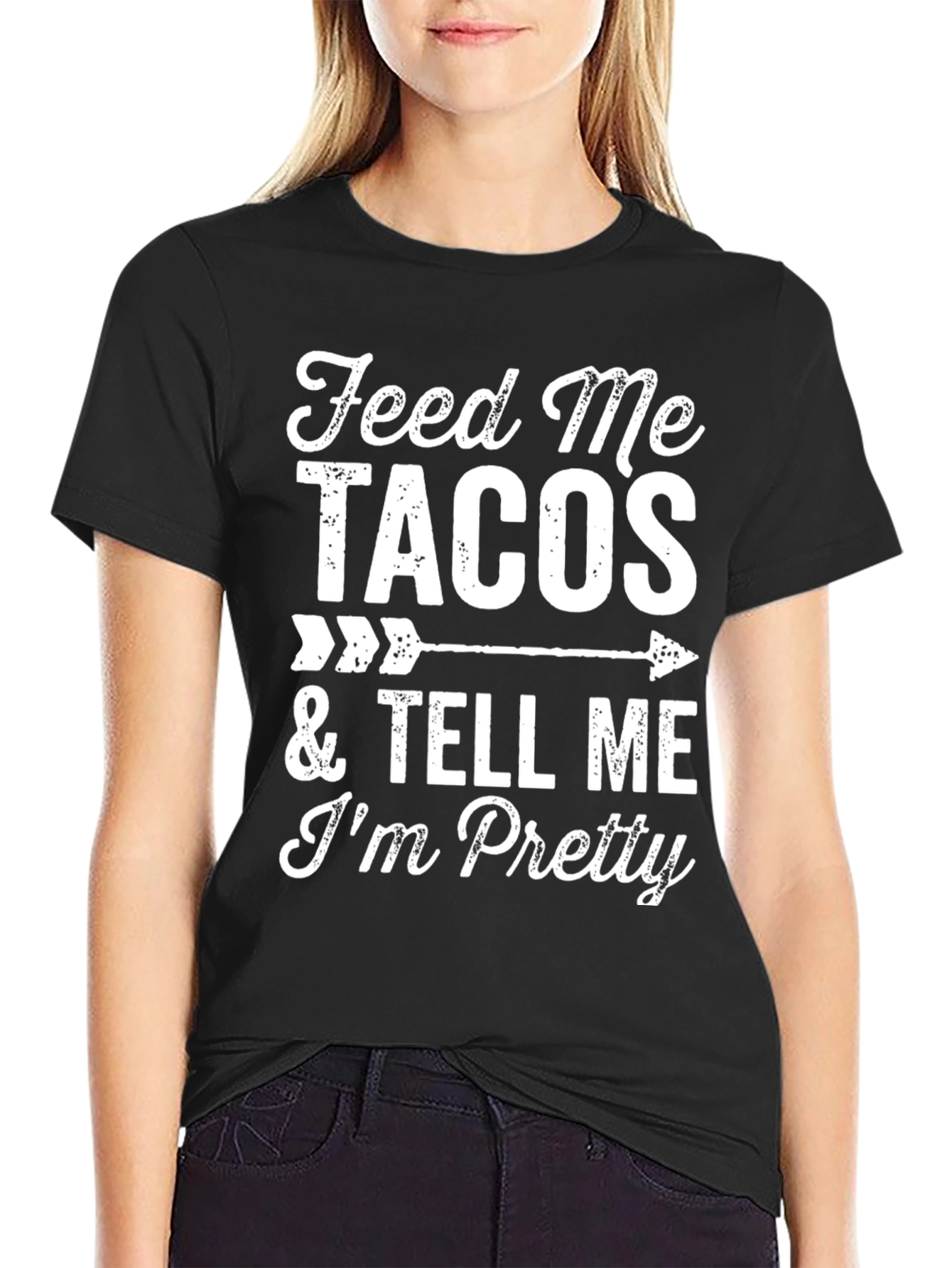 Feed Me Tacos Funny Mens Graphic Tee