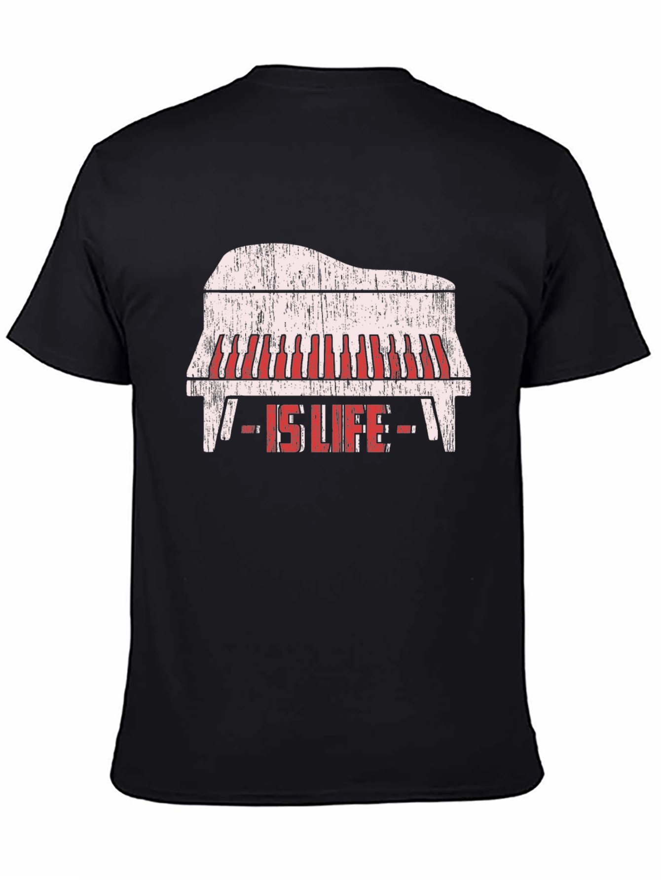 Piano Is Life Black Graphic Tee