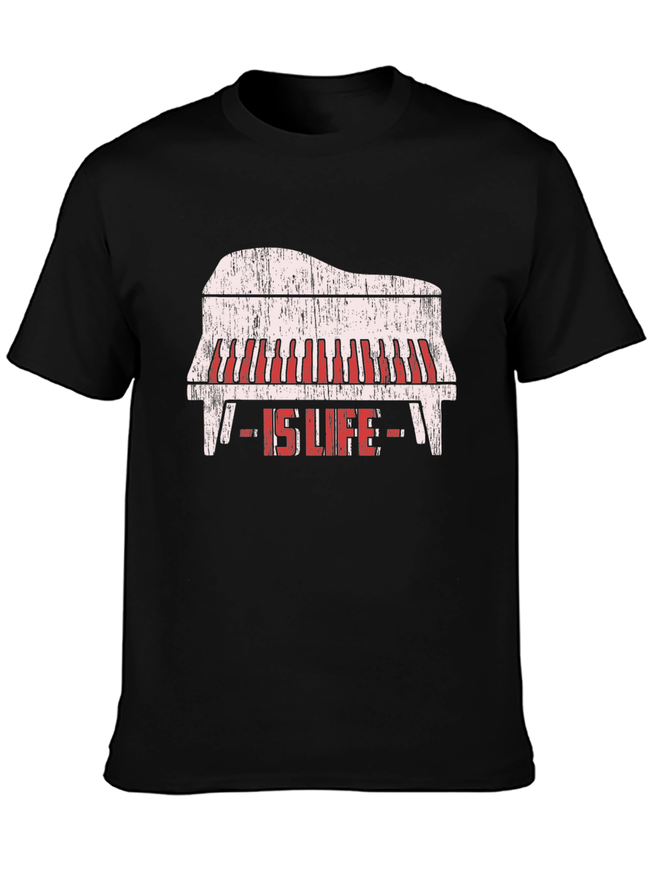 Piano Is Life Black Graphic Tee