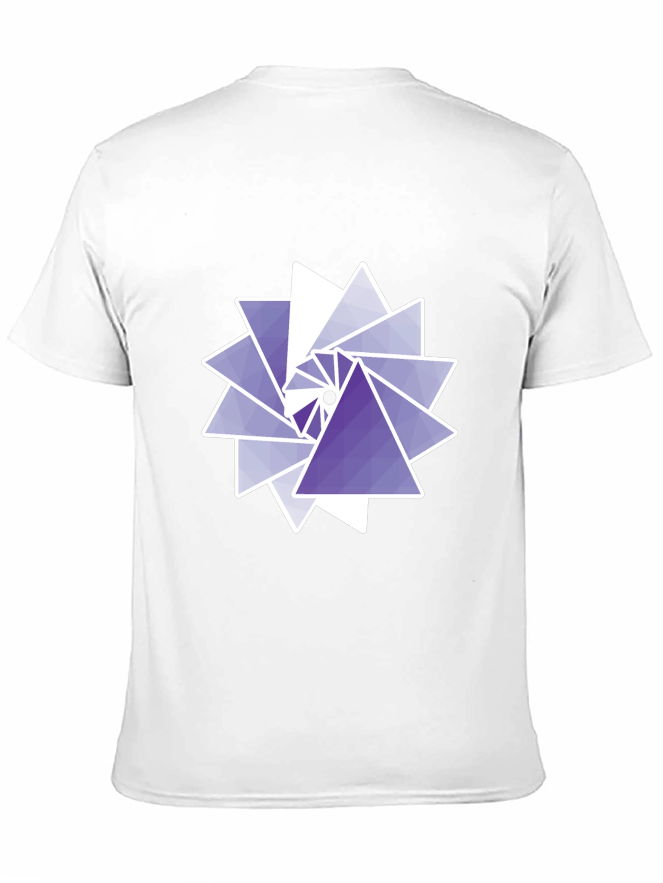 Geometric Triangle Swirl Graphic Tee - Modern Design