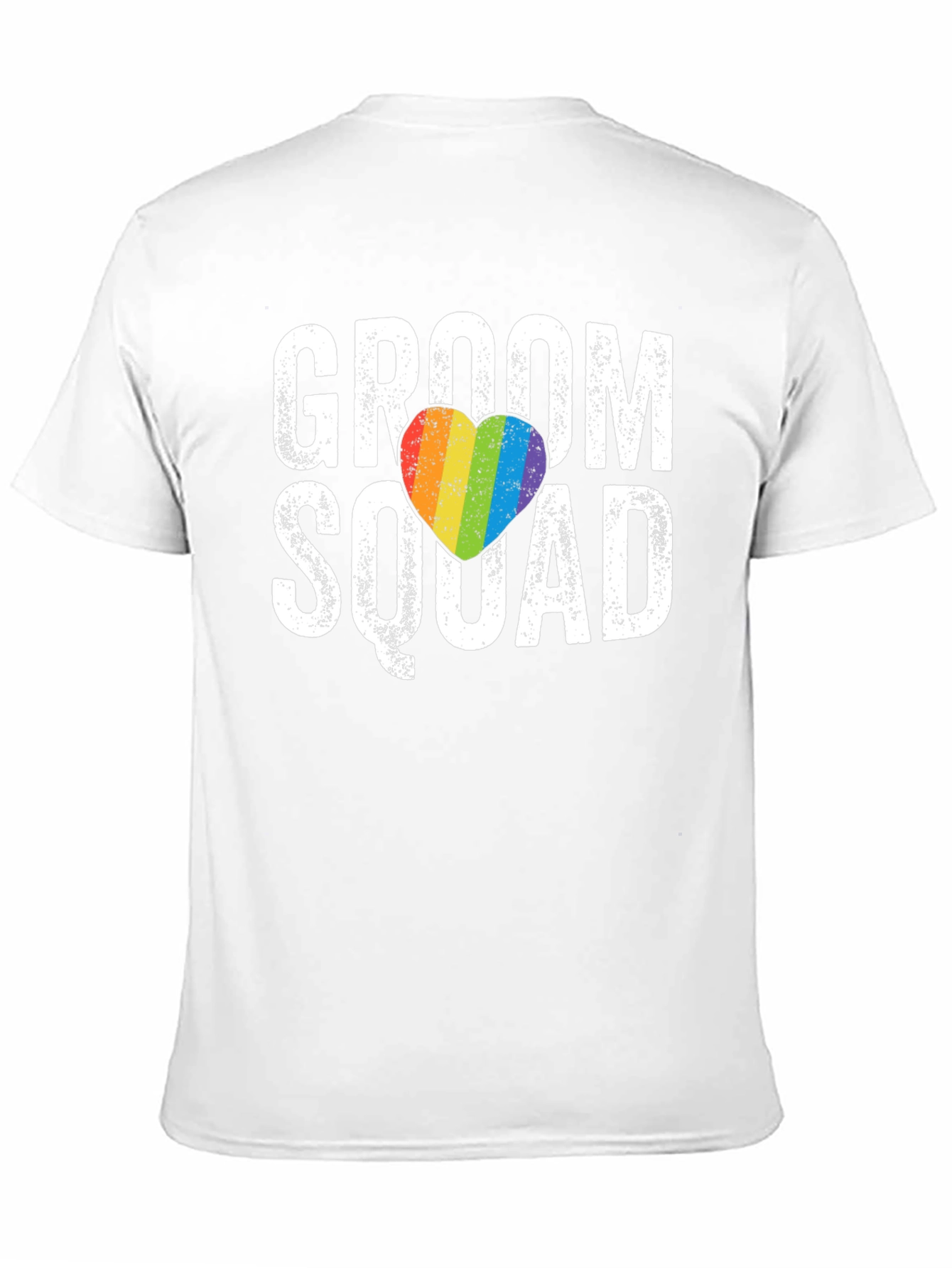 Groom Squad Rainbow Heart T-Shirt