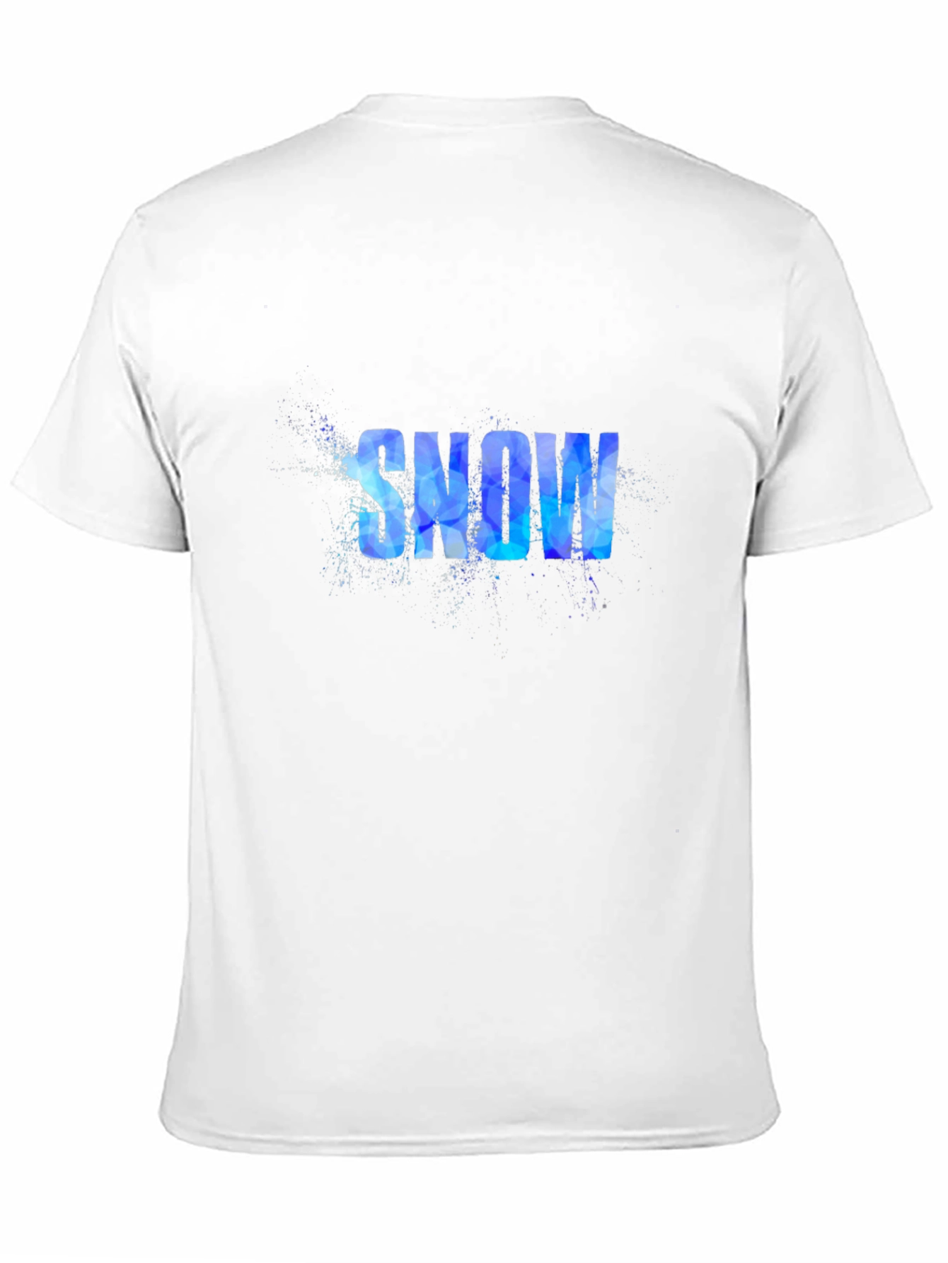 Snow Graphic Print Black T-Shirt