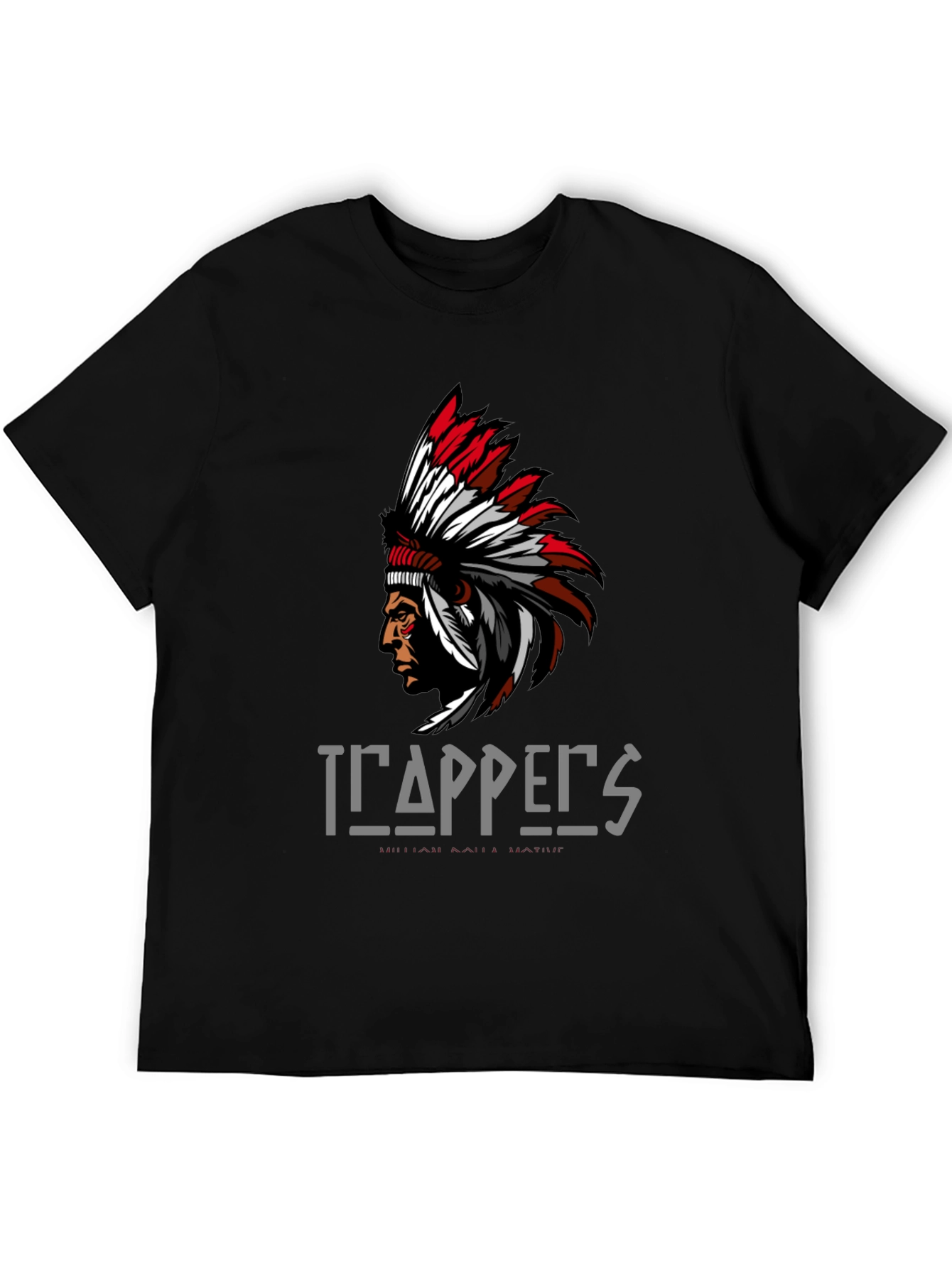 Trappers Native American Graphic Print T-Shirt