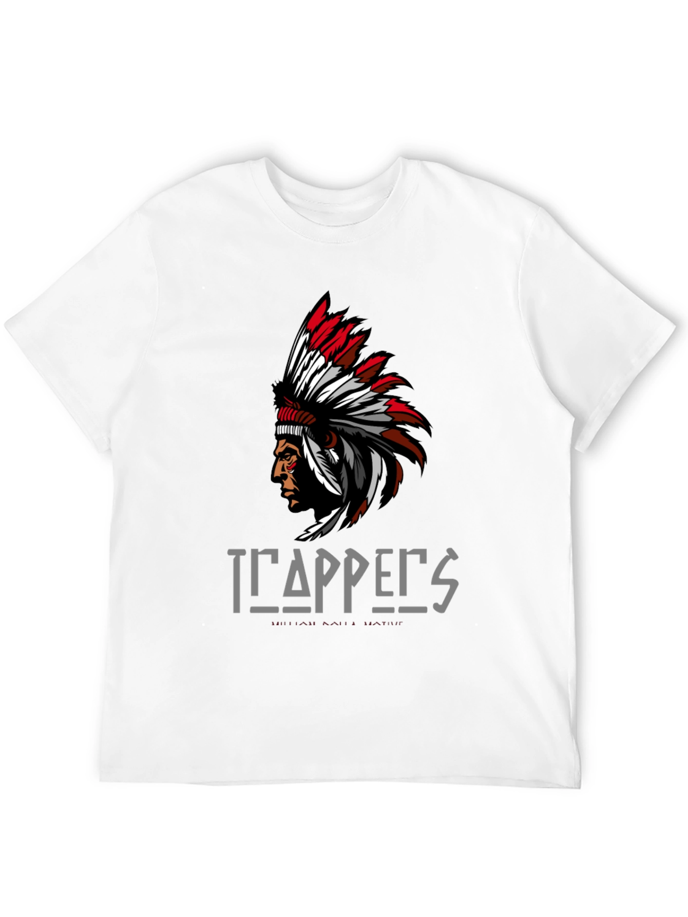 Trappers Native American Graphic Print T-Shirt