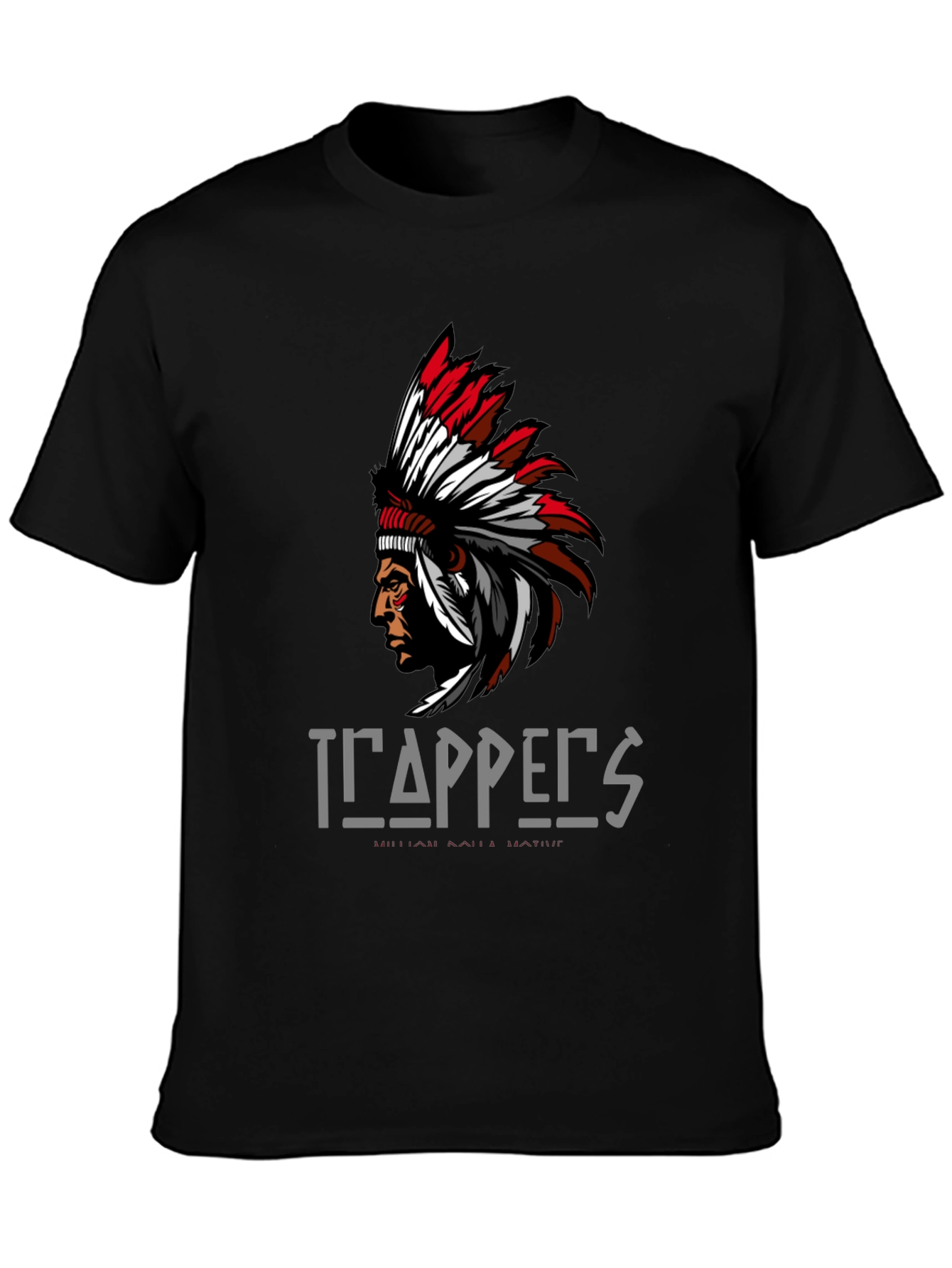 Trappers Native American Graphic Print T-Shirt