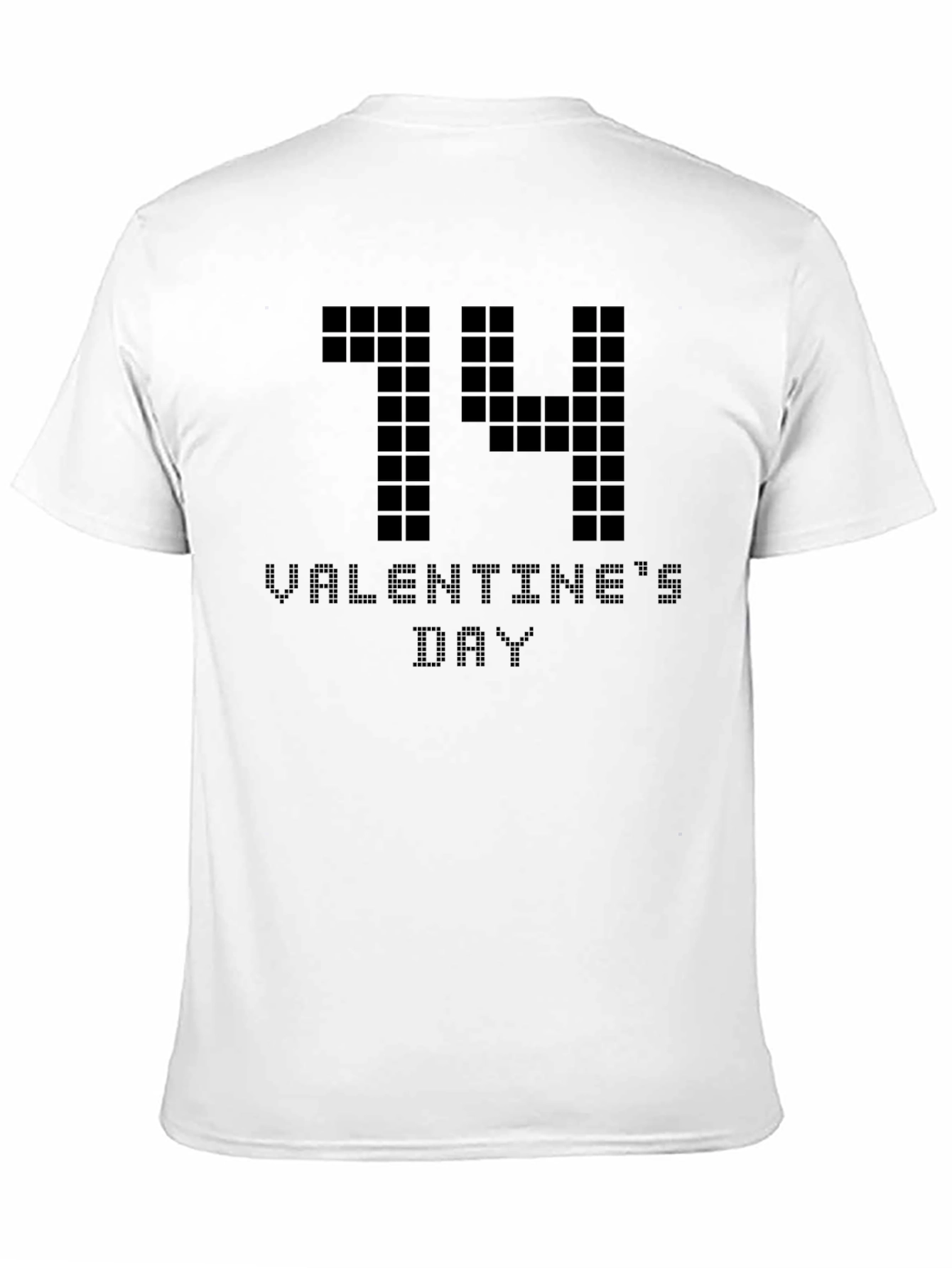 Valentines Day Pixel Art Black T-Shirt