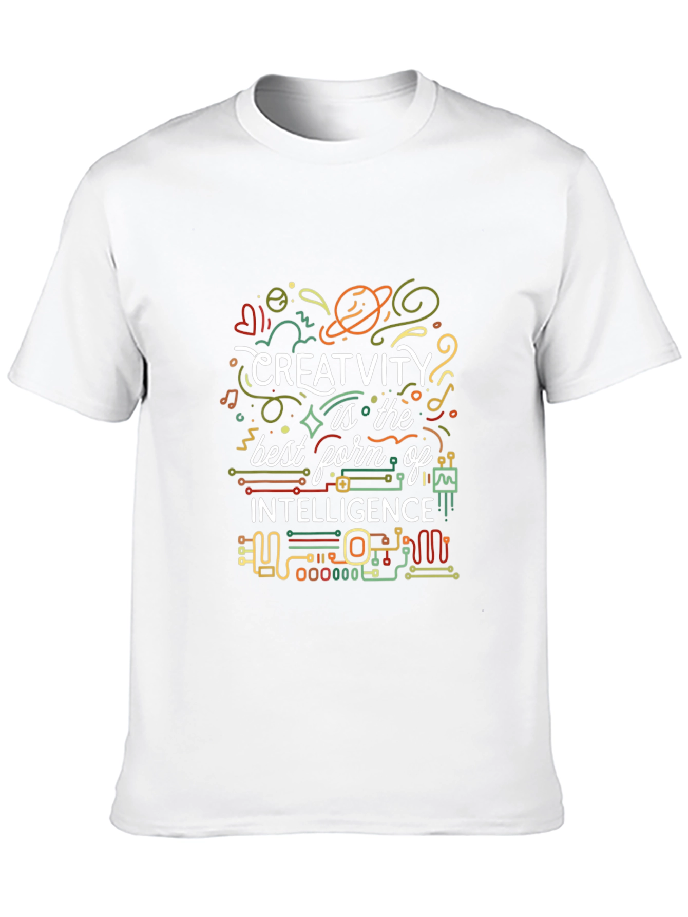 Creativity Intelligence Graphic Tee - Black Cotton Blend