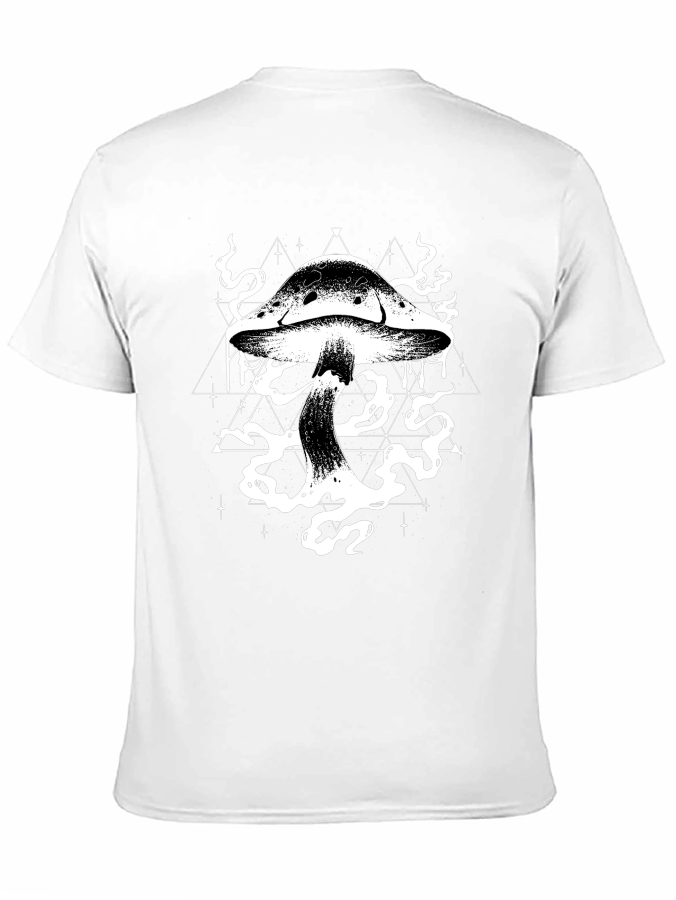 Mystic Mushroom Graphic Tee - Black Cotton T-Shirt