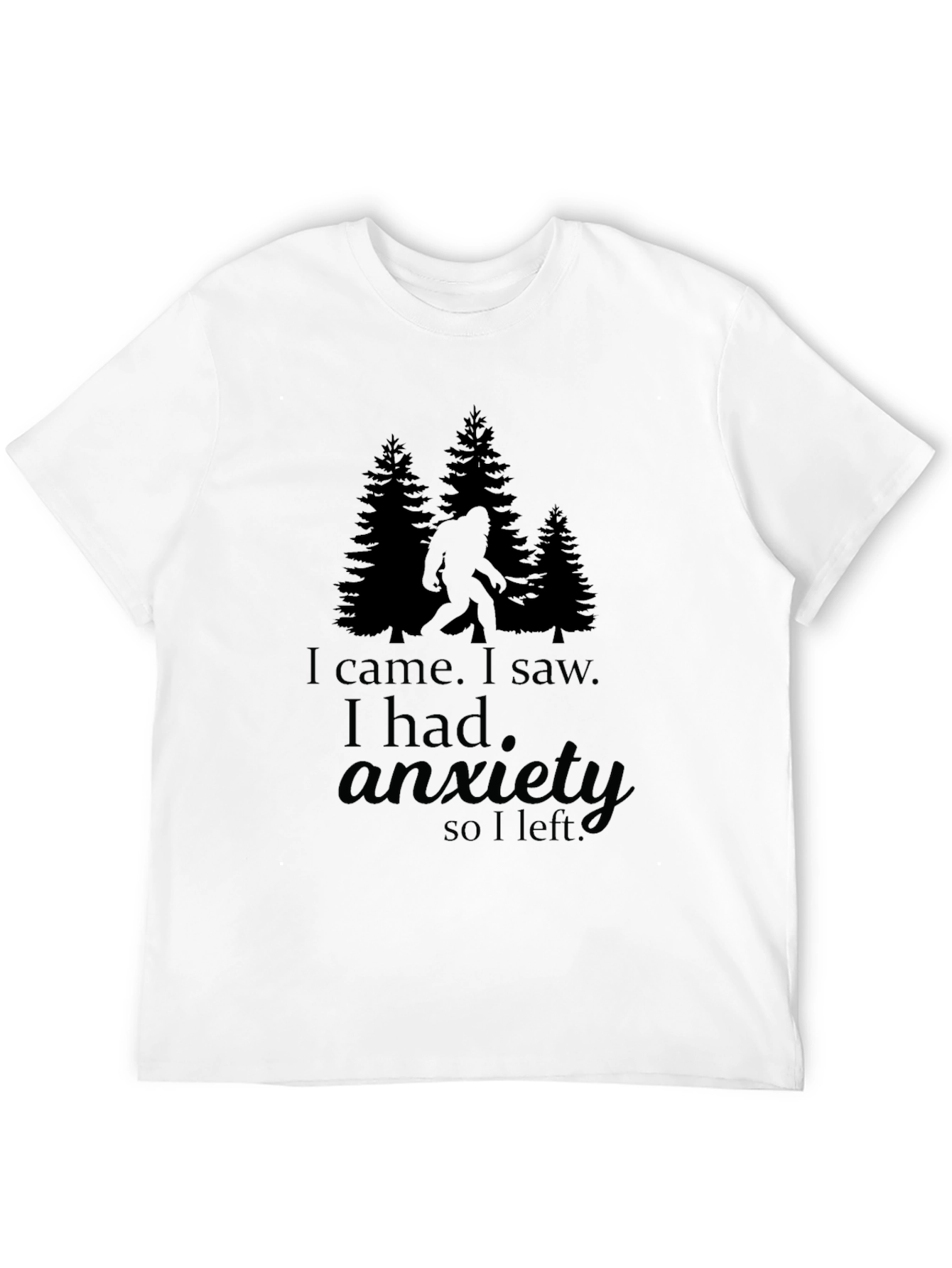 I Came I Saw I Had Anxiety Bigfoot T-Shirt