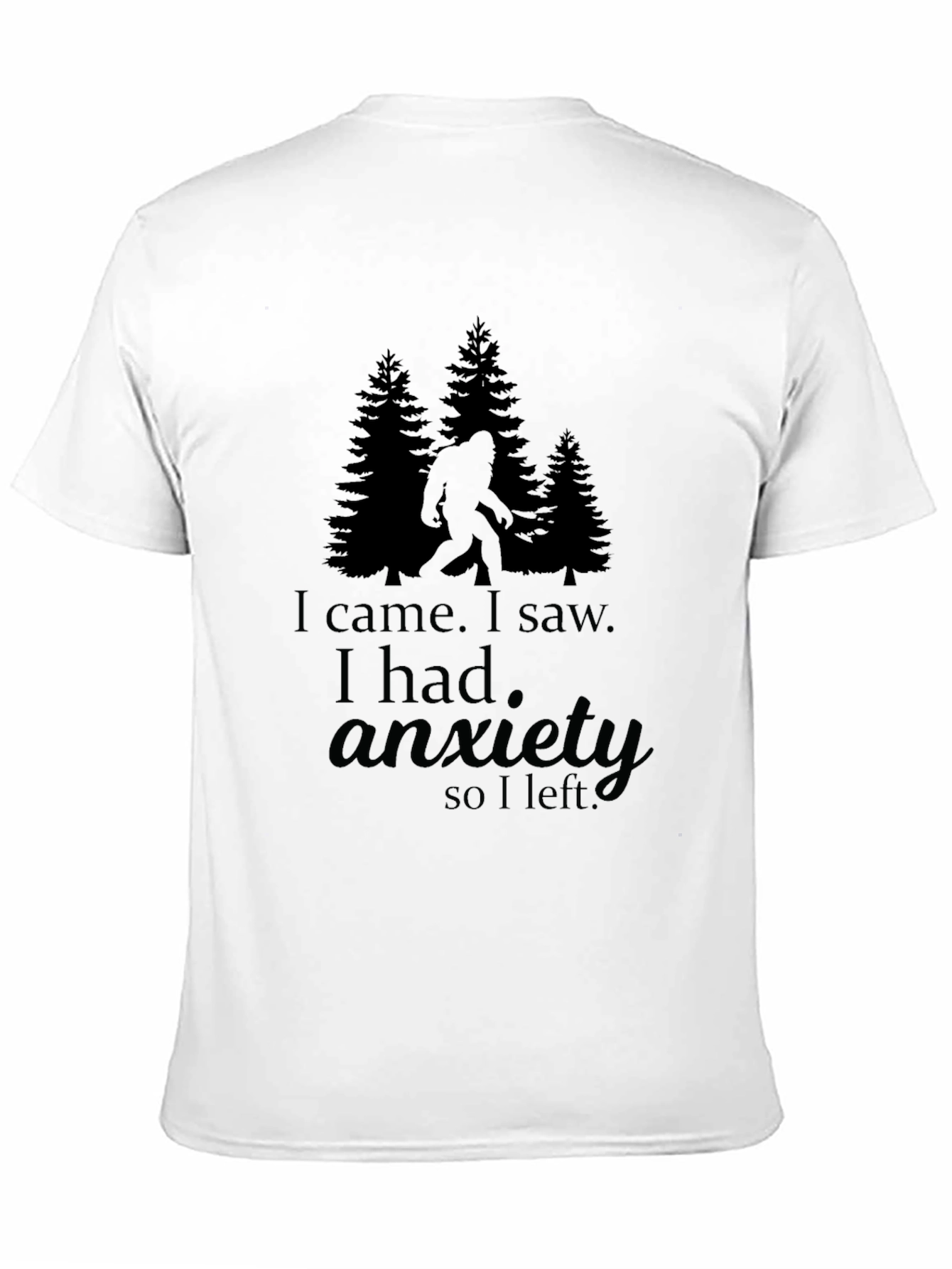 I Came I Saw I Had Anxiety Bigfoot T-Shirt