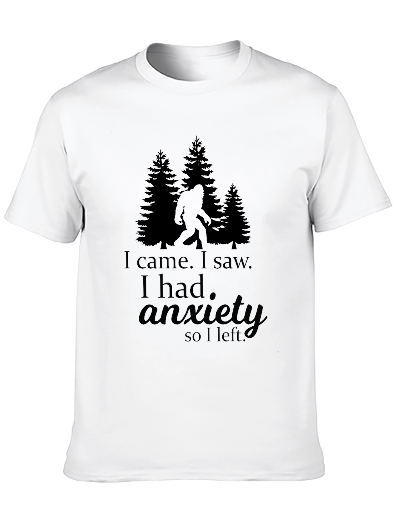 I Came I Saw I Had Anxiety Bigfoot T-Shirt