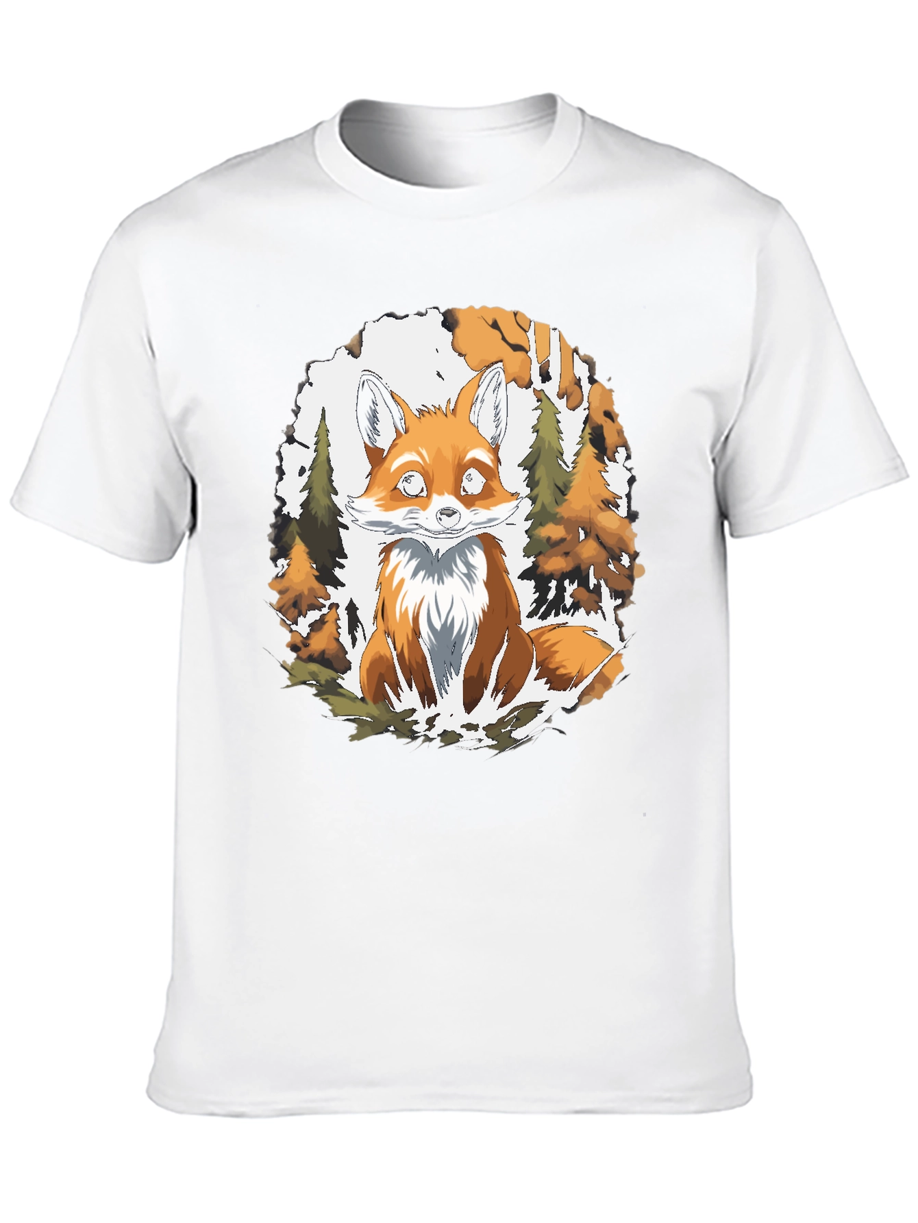 Fox in the Woods Graphic Tee - Black