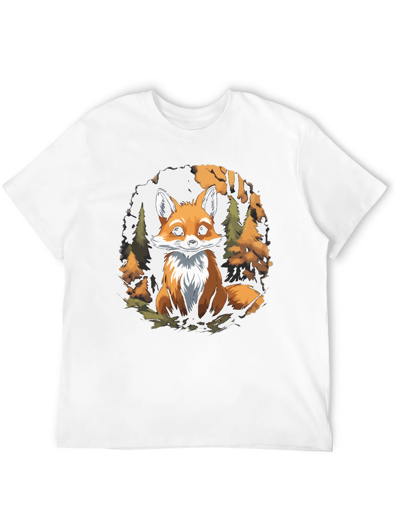 Fox in the Woods Graphic Tee - Black