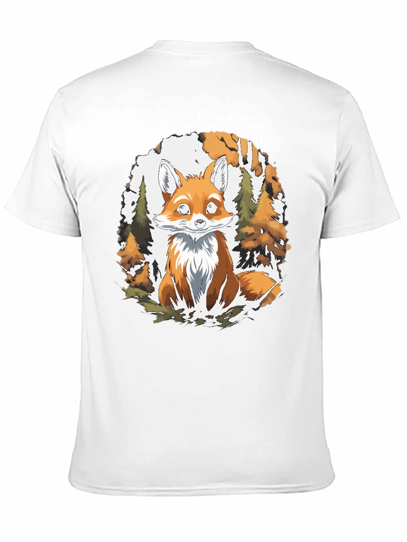 Fox in the Woods Graphic Tee - Black