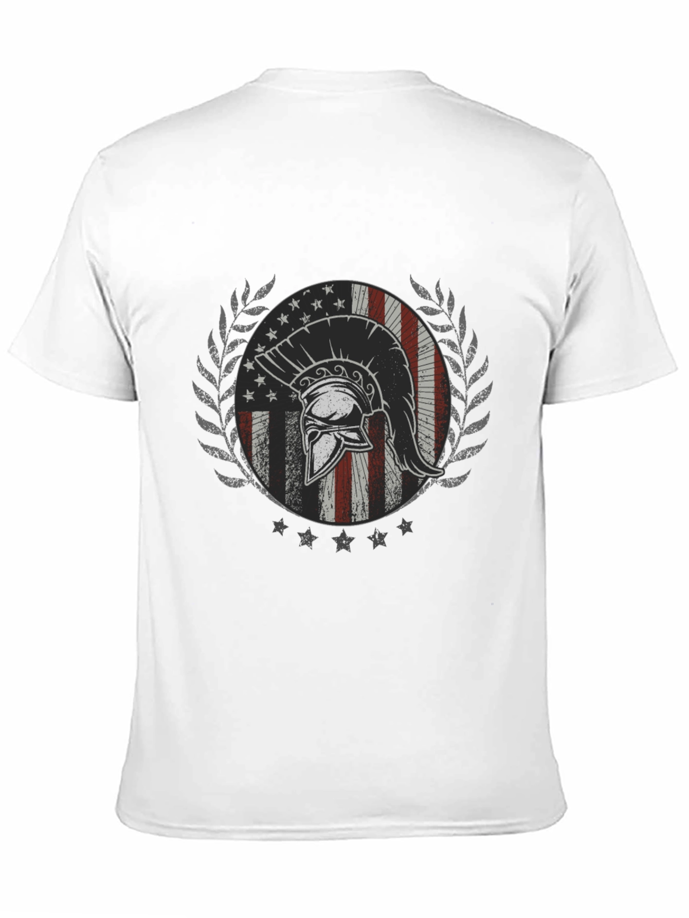 Spartan American Flag Graphic T-Shirt