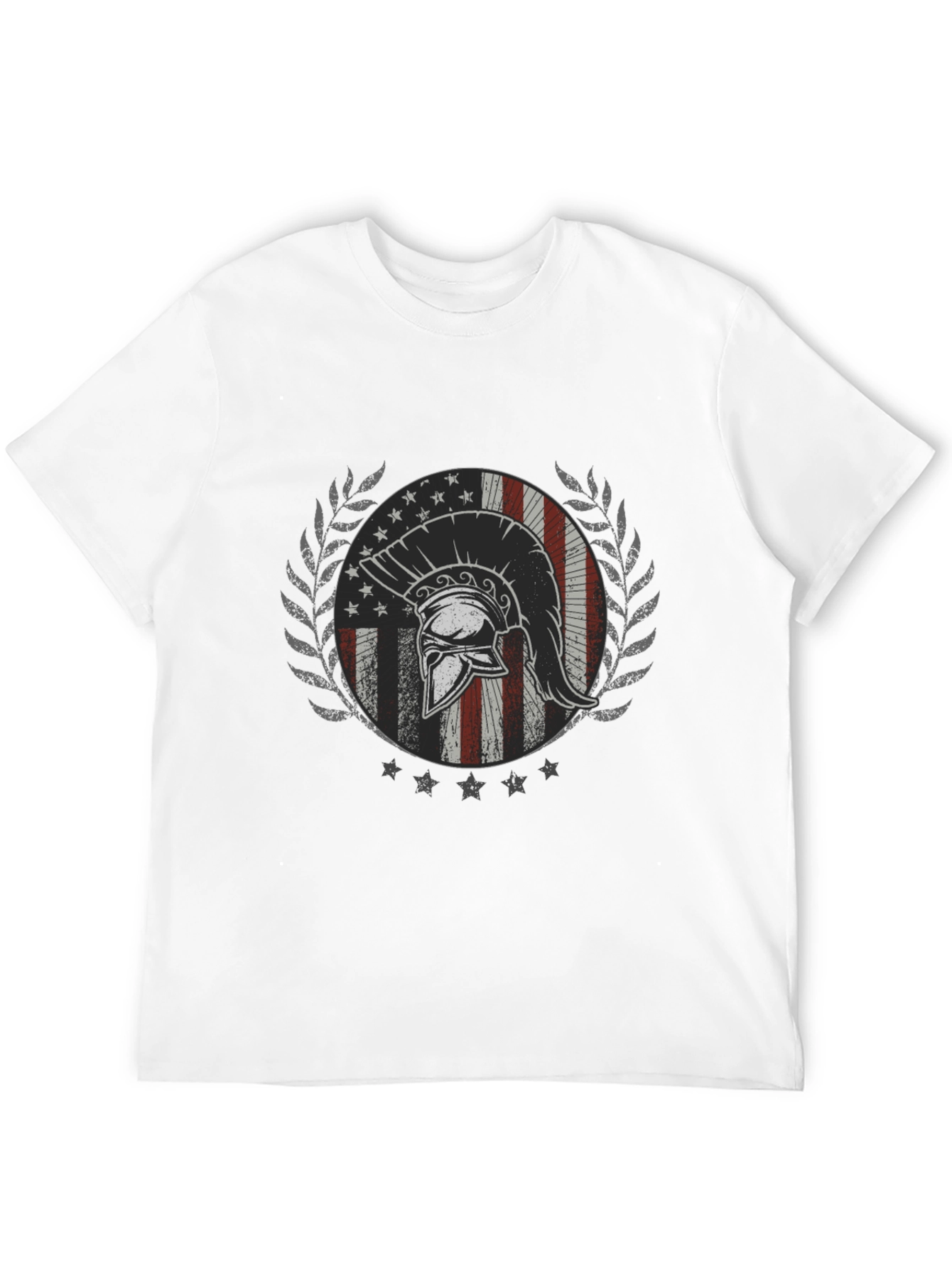 Spartan American Flag Graphic T-Shirt