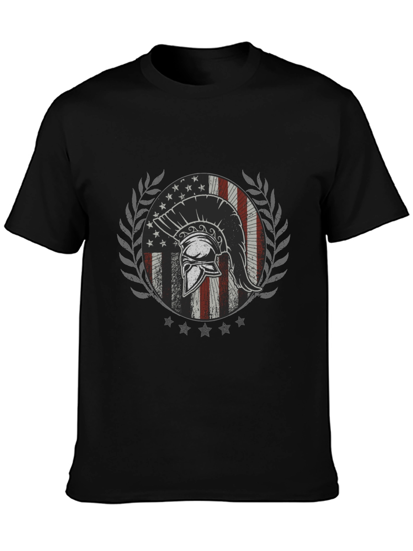 Spartan American Flag Graphic T-Shirt