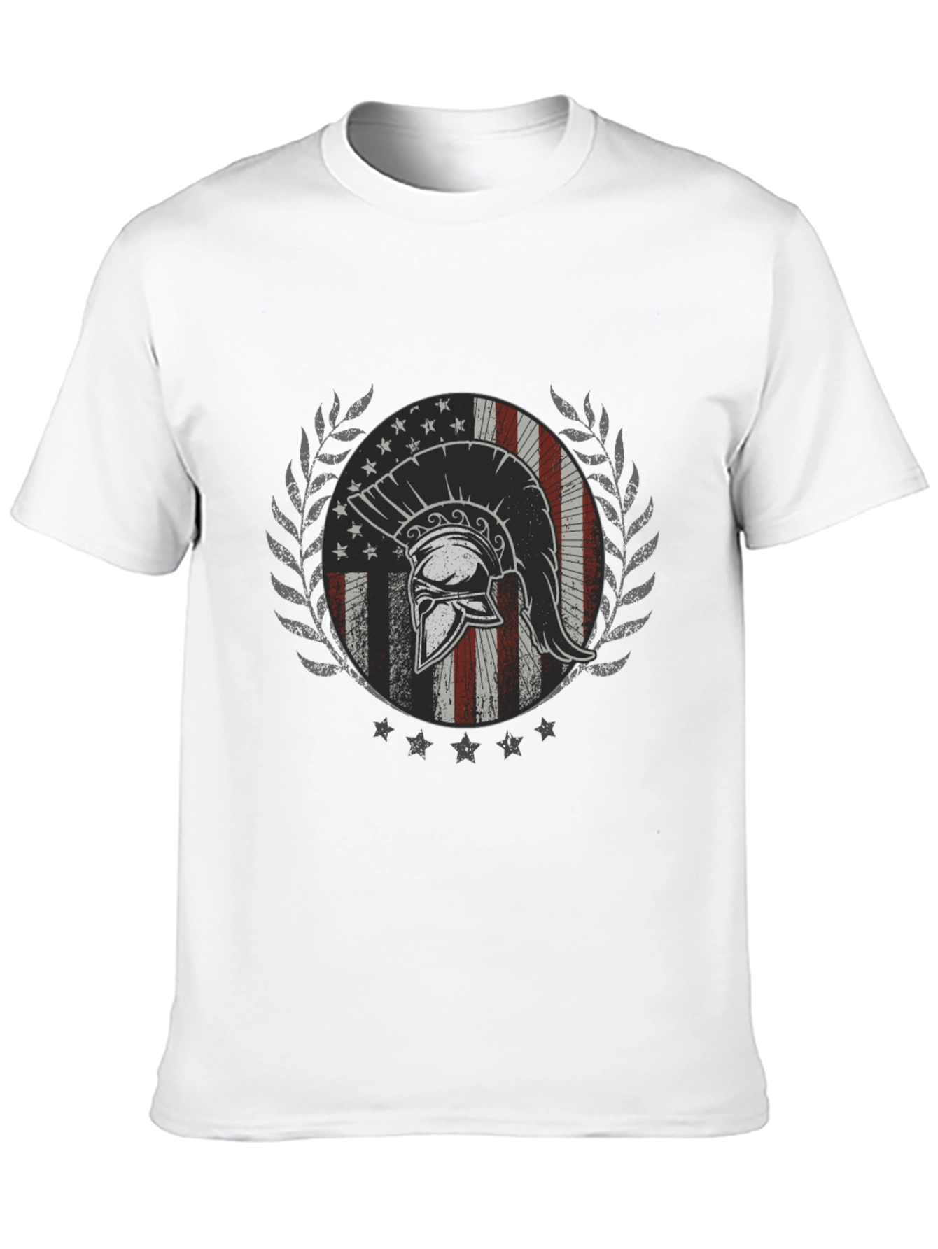 Spartan American Flag Graphic T-Shirt