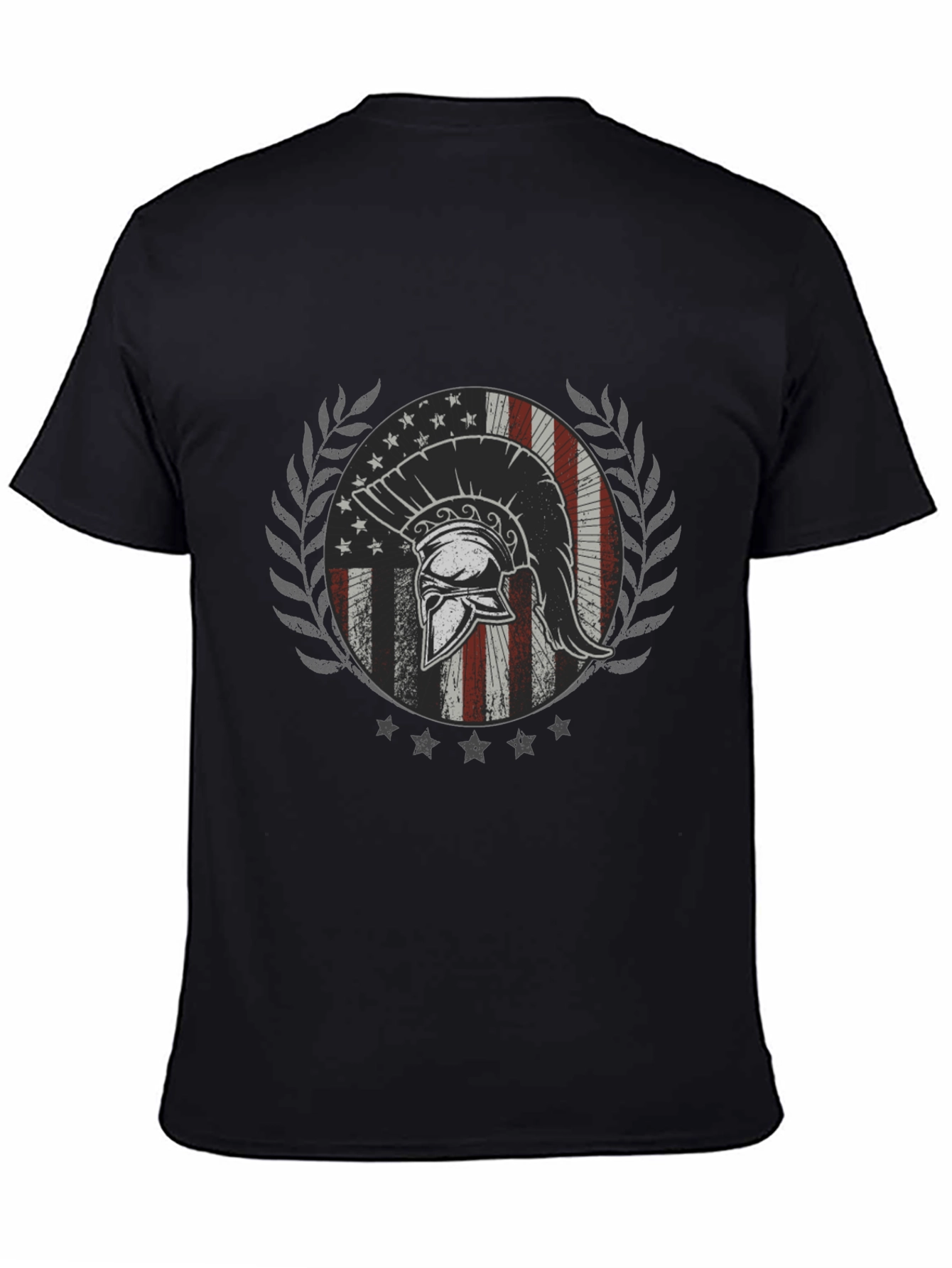 Spartan American Flag Graphic T-Shirt