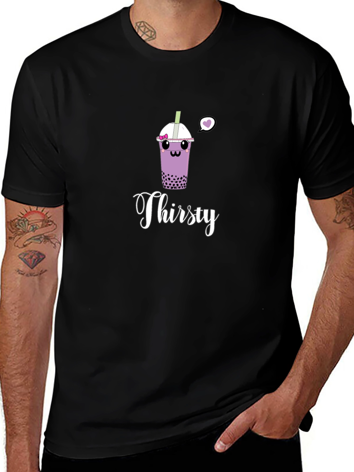 Thirsty Boba Kawaii Graphic Tee