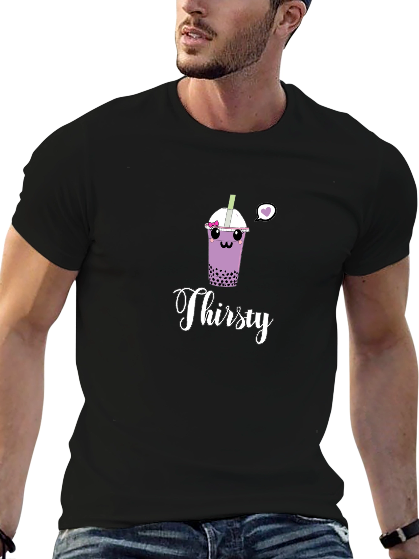 Thirsty Boba Kawaii Graphic Tee