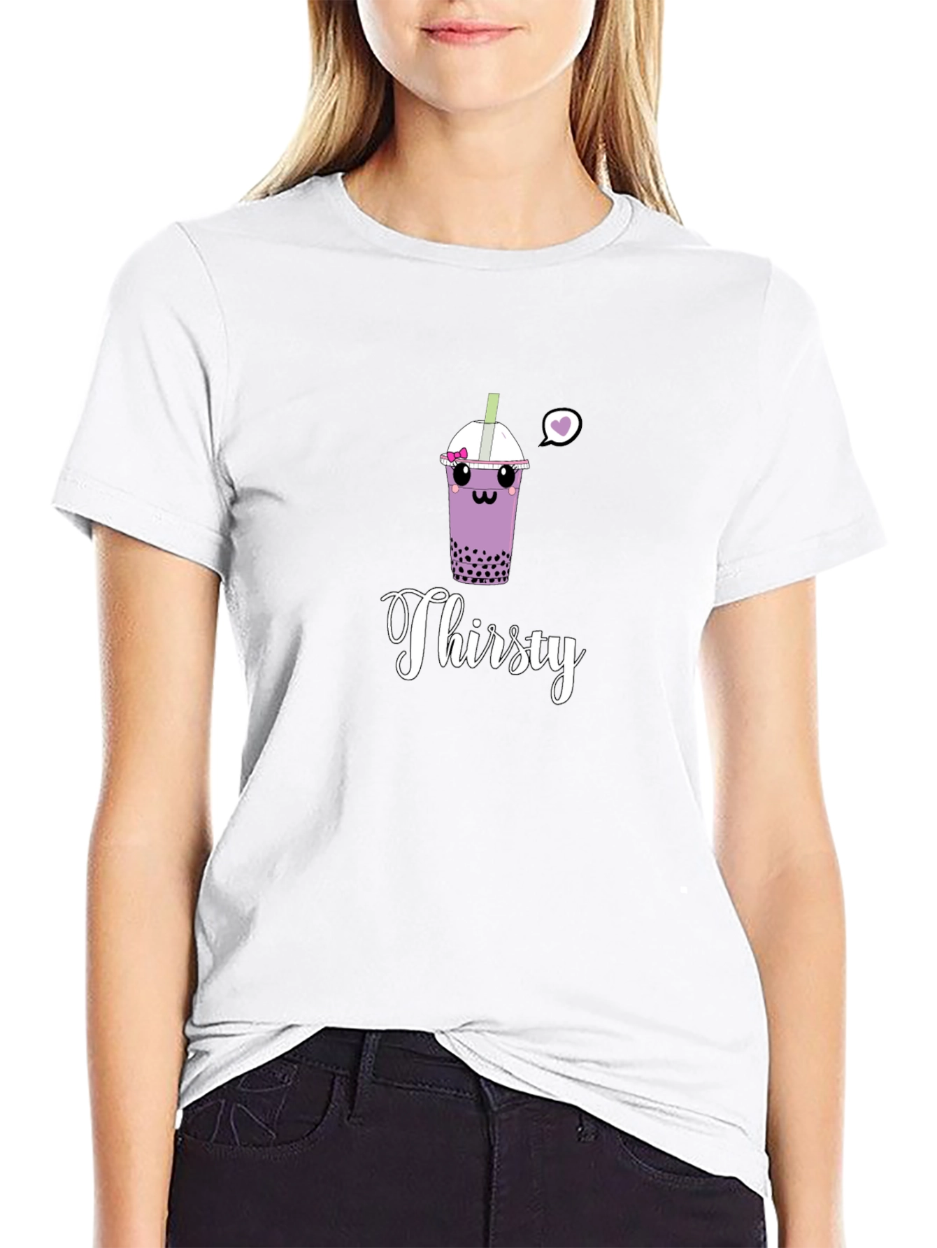 Thirsty Boba Kawaii Graphic Tee