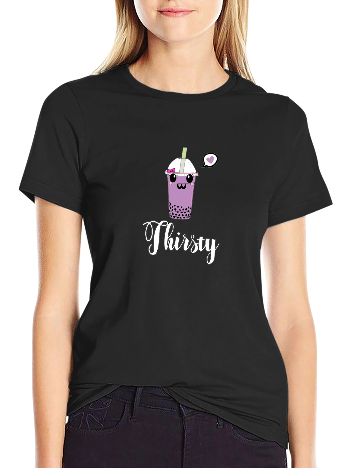 Thirsty Boba Kawaii Graphic Tee