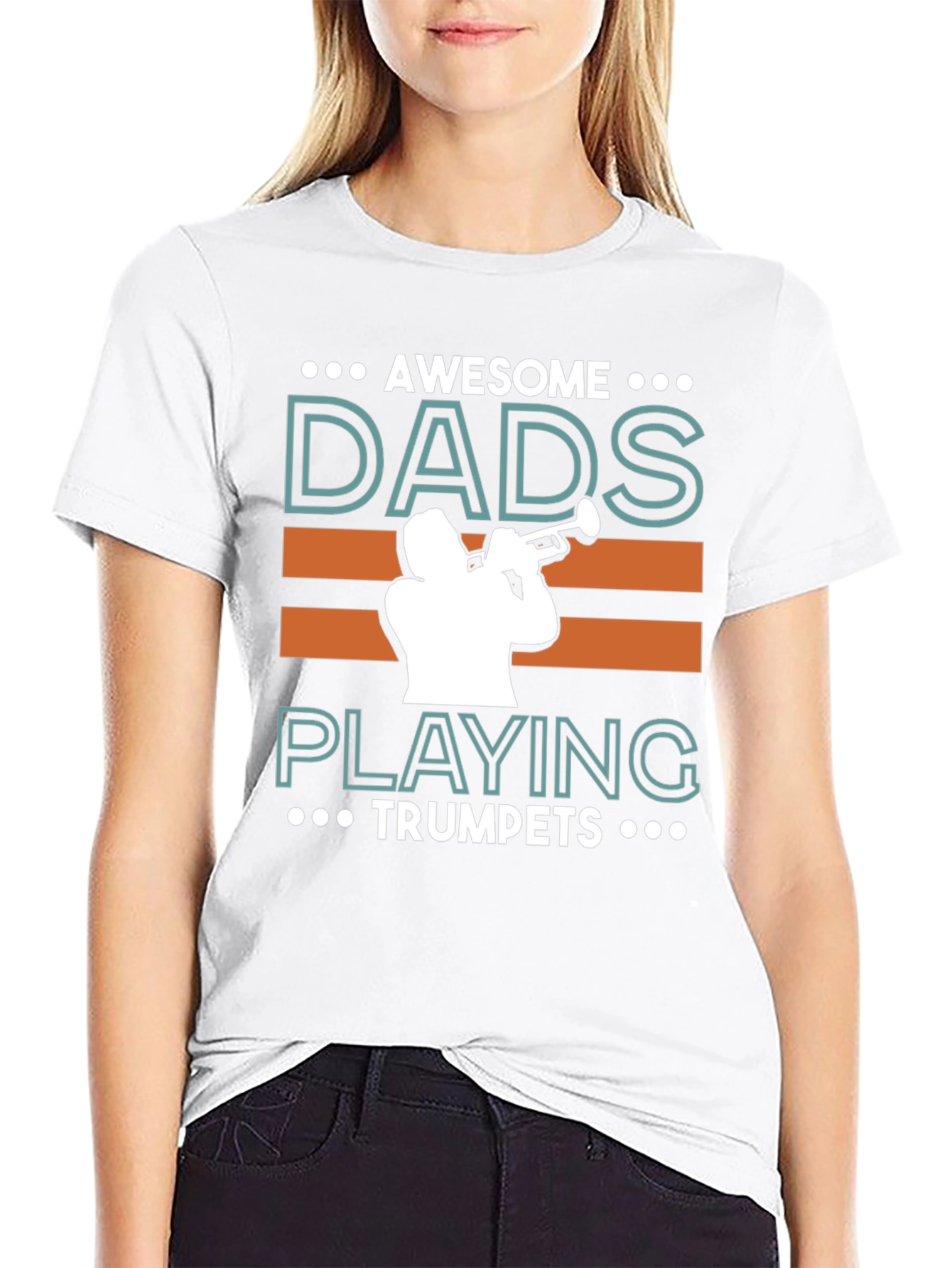 Awesome Dads Playing Trumpets Graphic T-Shirt