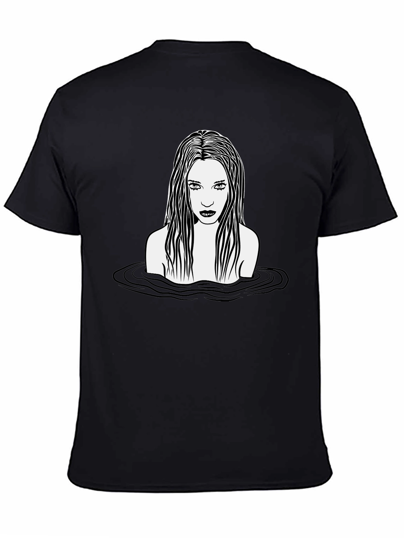 Gothic Siren Graphic Tee - Dark Aesthetic T-Shirt