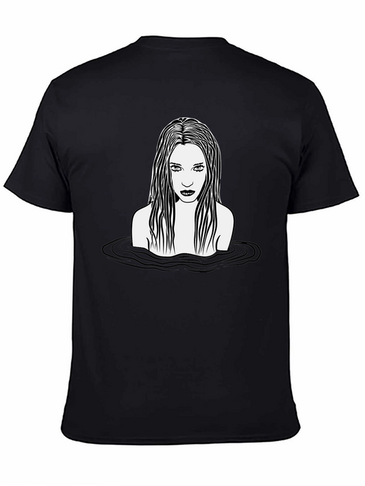 Gothic Siren Graphic Tee - Dark Aesthetic T-Shirt