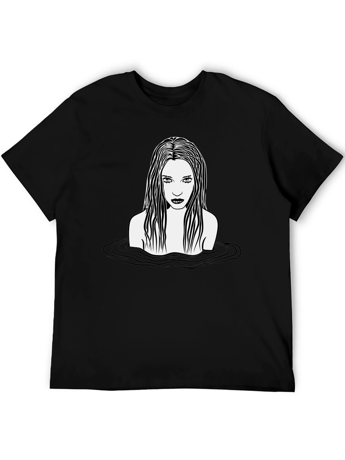 Gothic Siren Graphic Tee - Dark Aesthetic T-Shirt