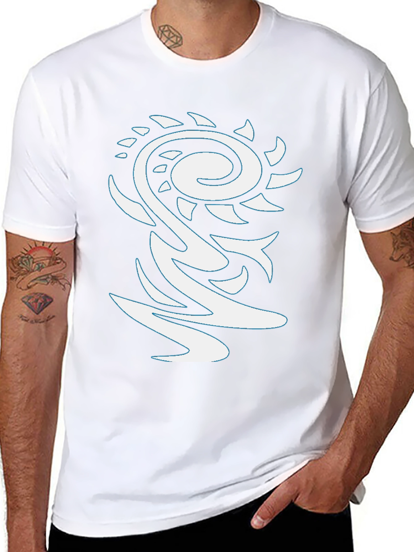 Tribal Graphic Black T-Shirt