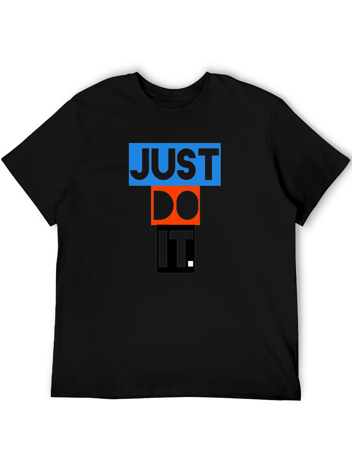Just Do It Graphic Tee - Black Cotton Blend